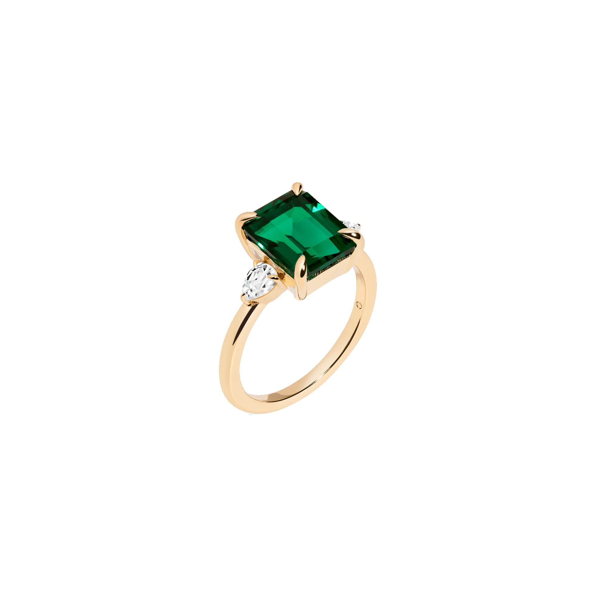Emerald Gemstone Cocktail Ring - White Sapphire sold by Aurate product image thumbnail 5