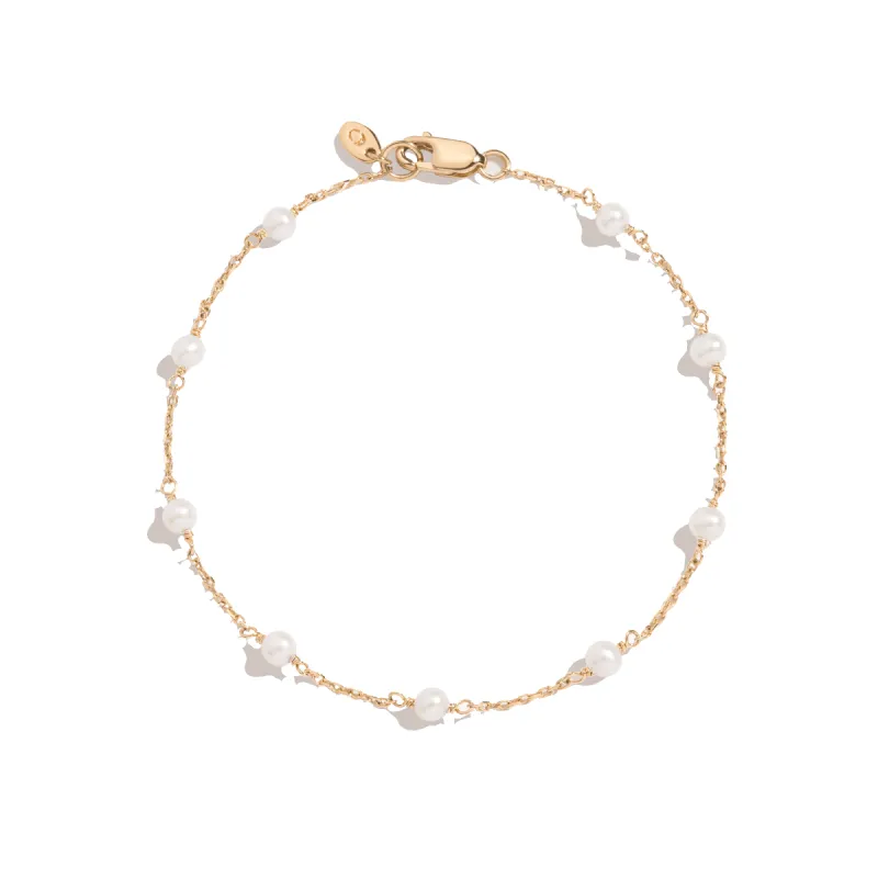 Classic Pearl Station Bracelet sold by Aurate