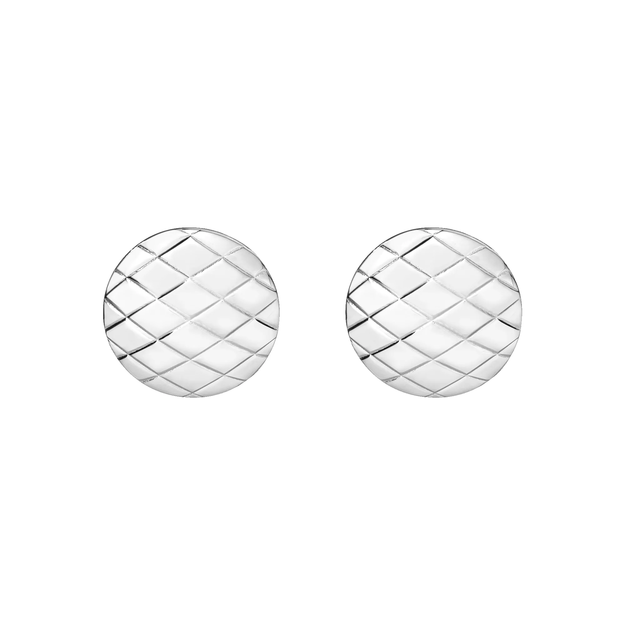 Quilted Gold Button Earrings sold by Aurate product image thumbnail 3