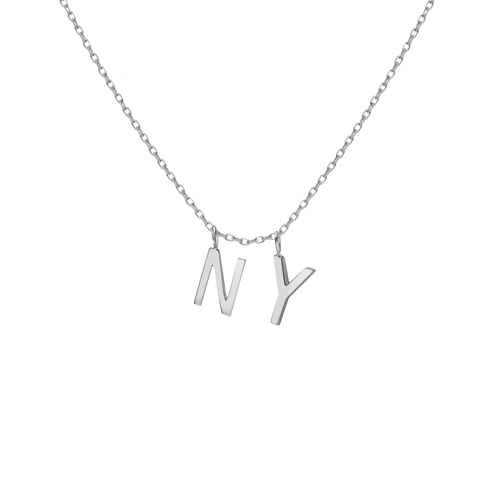 Double Mini Gold Letter Charm Pendant sold by Aurate product image thumbnail 3