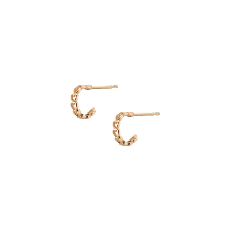 Infinity Heart Huggie Earrings sold by Aurate