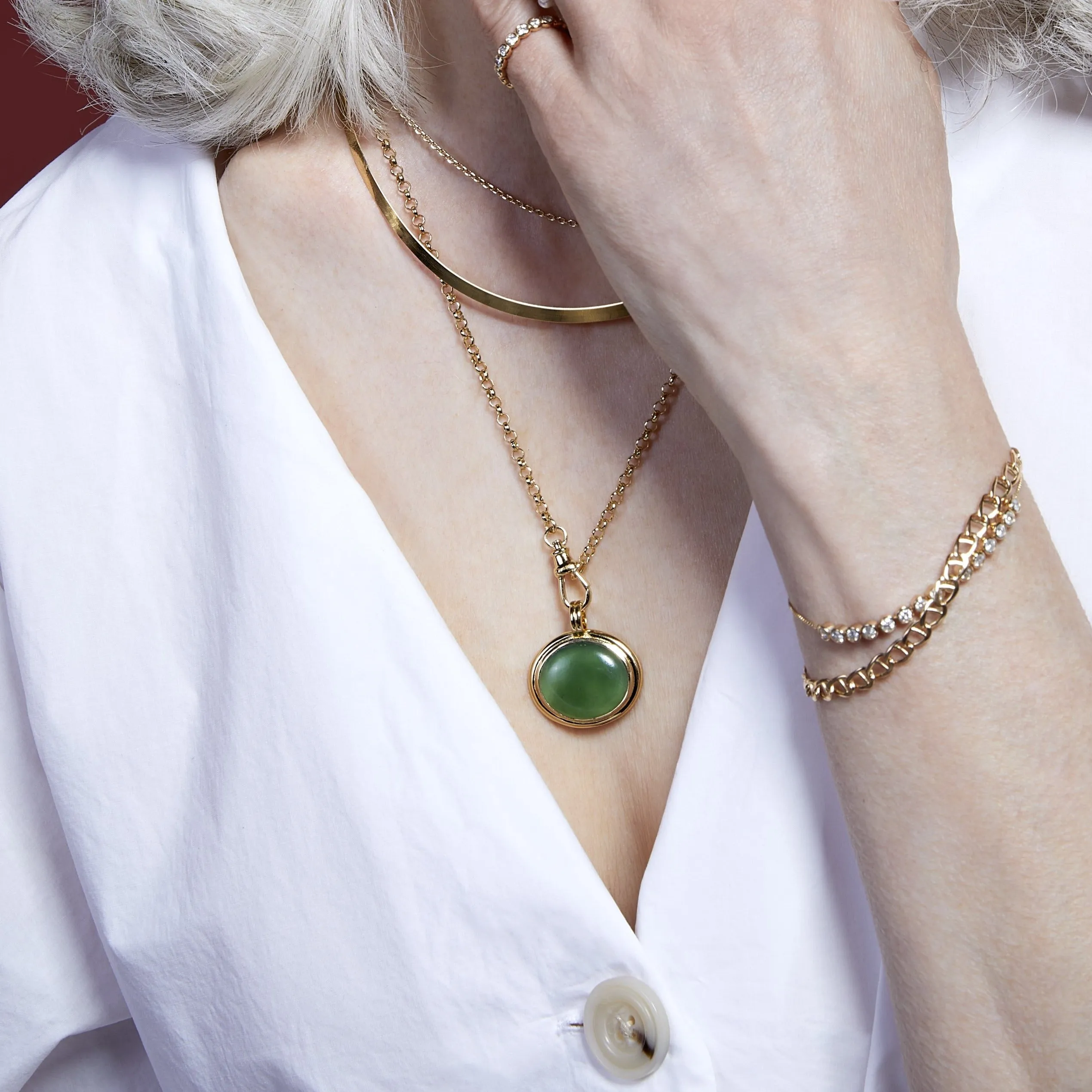 Gold Rolo Chain Necklace sold by Aurate product image thumbnail 5