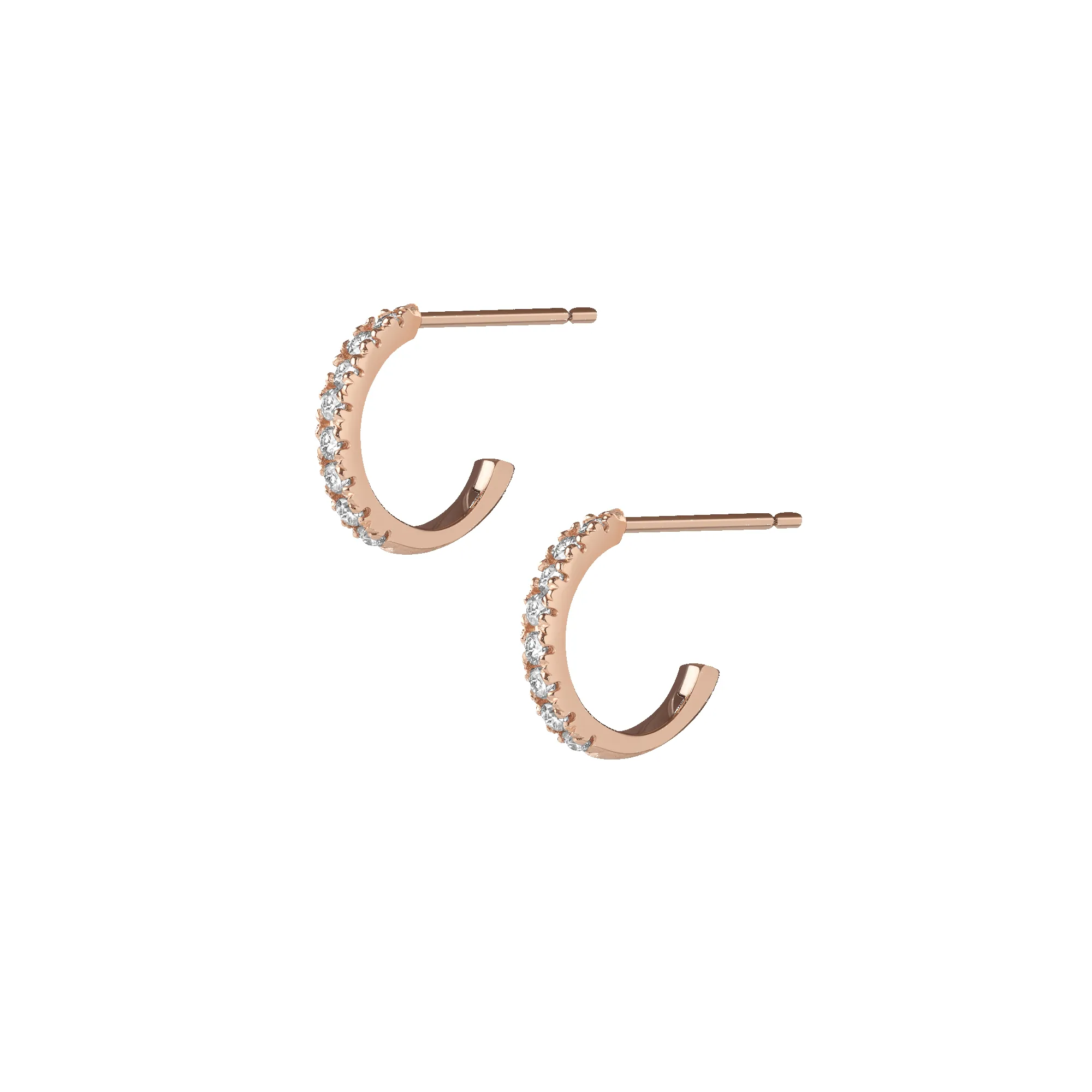 Diamond Huggie Earrings sold by Aurate product image thumbnail 2