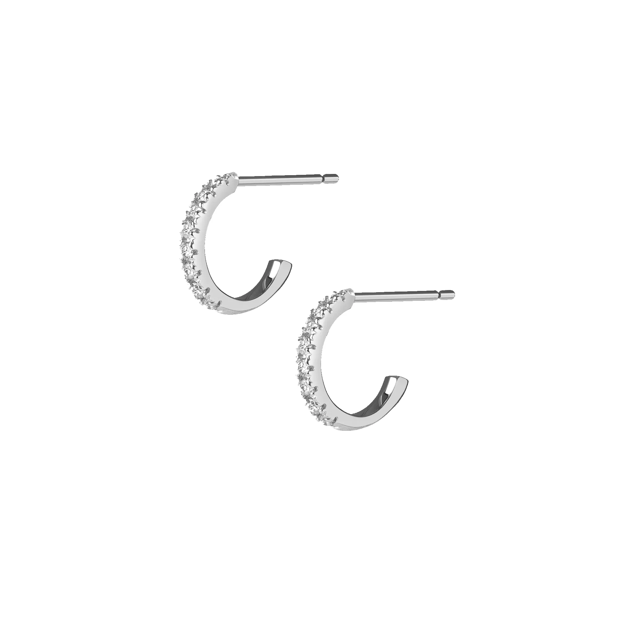 Diamond Huggie Earrings sold by Aurate product image thumbnail 3