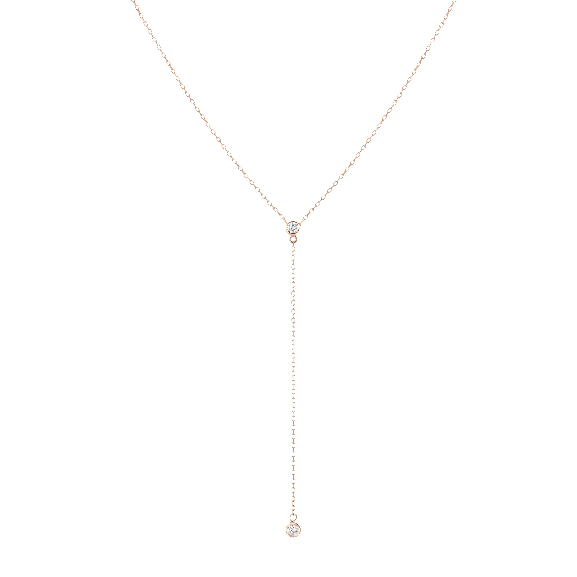 Diamond Bezel Lariat Necklace sold by Aurate product image thumbnail 2