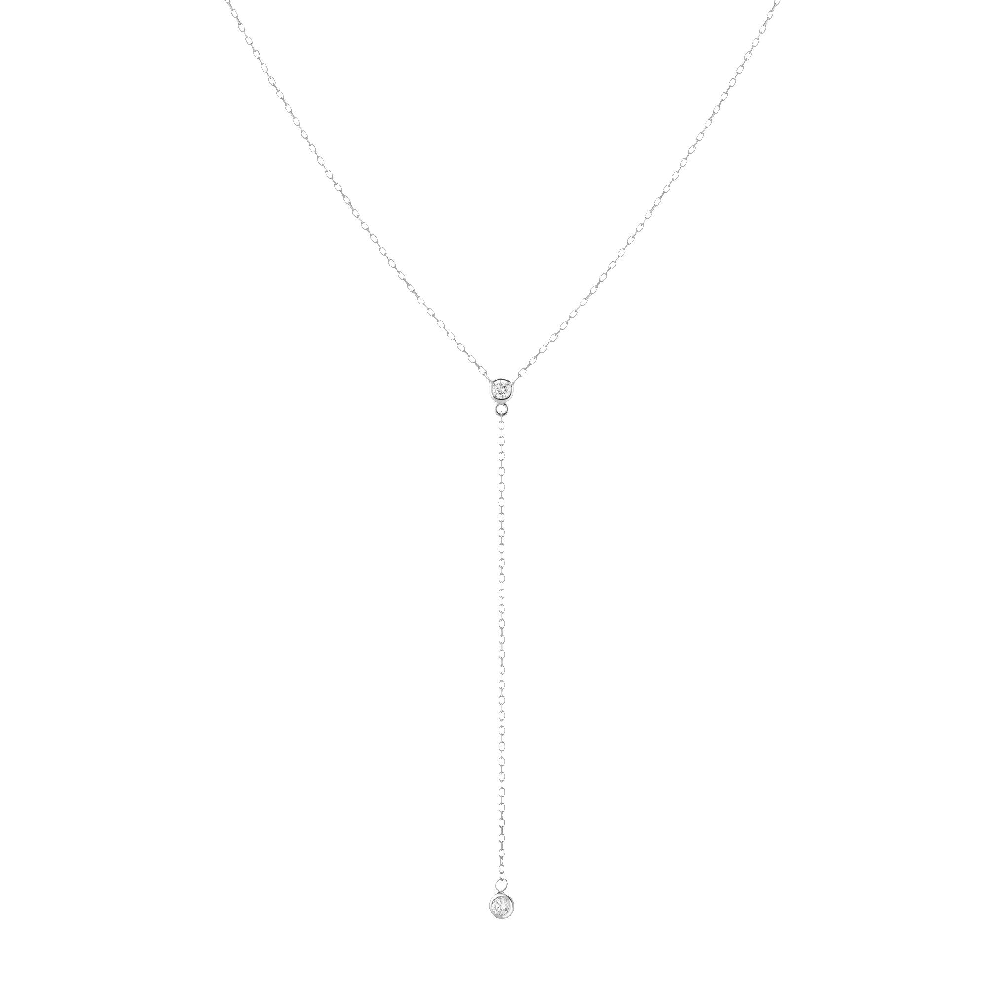 Diamond Bezel Lariat Necklace sold by Aurate product image thumbnail 3