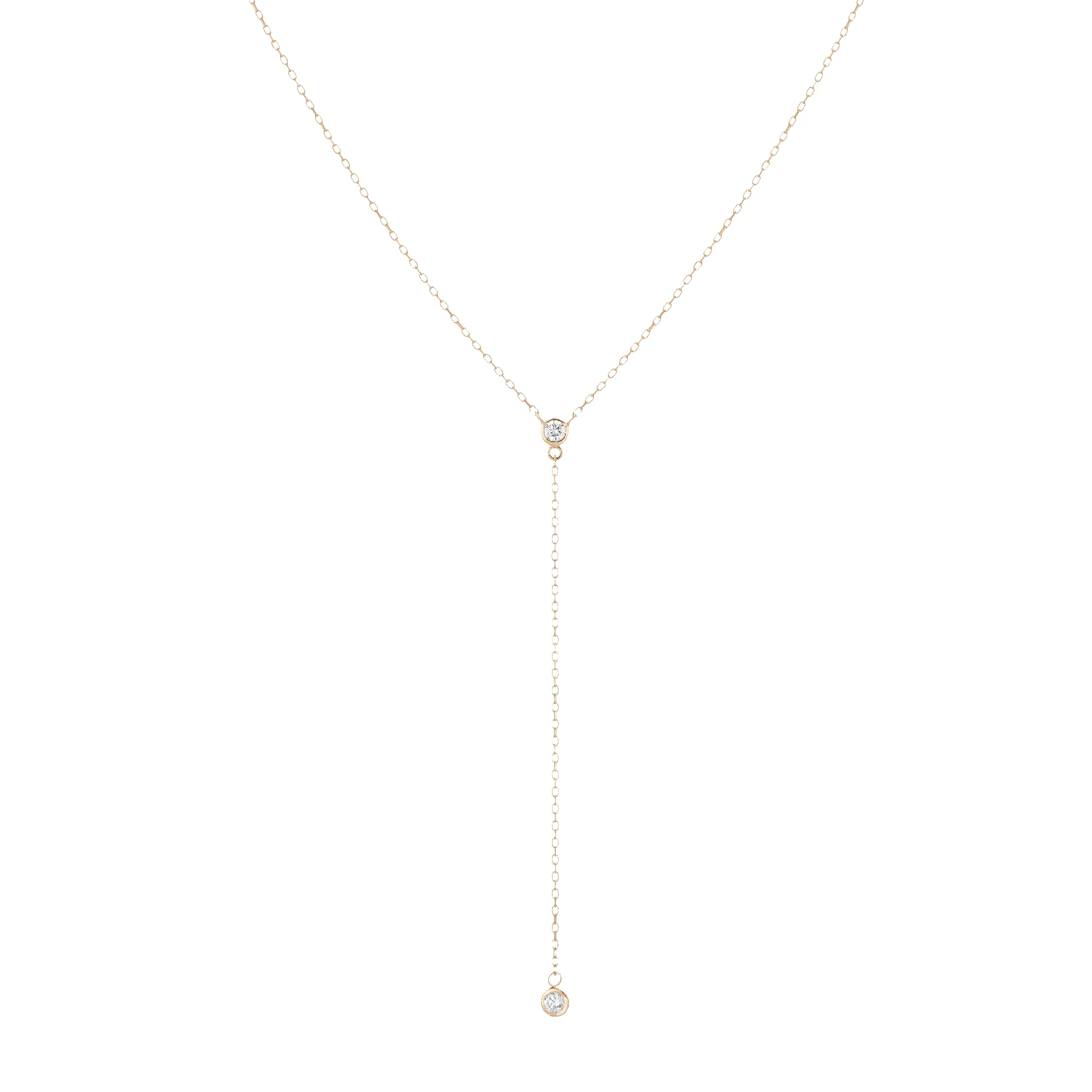 Diamond Bezel Lariat Necklace sold by Aurate