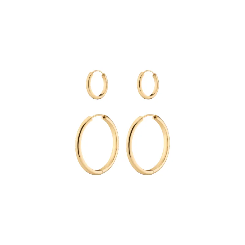 Endless Gold Hoop Earrings Set sold by Aurate