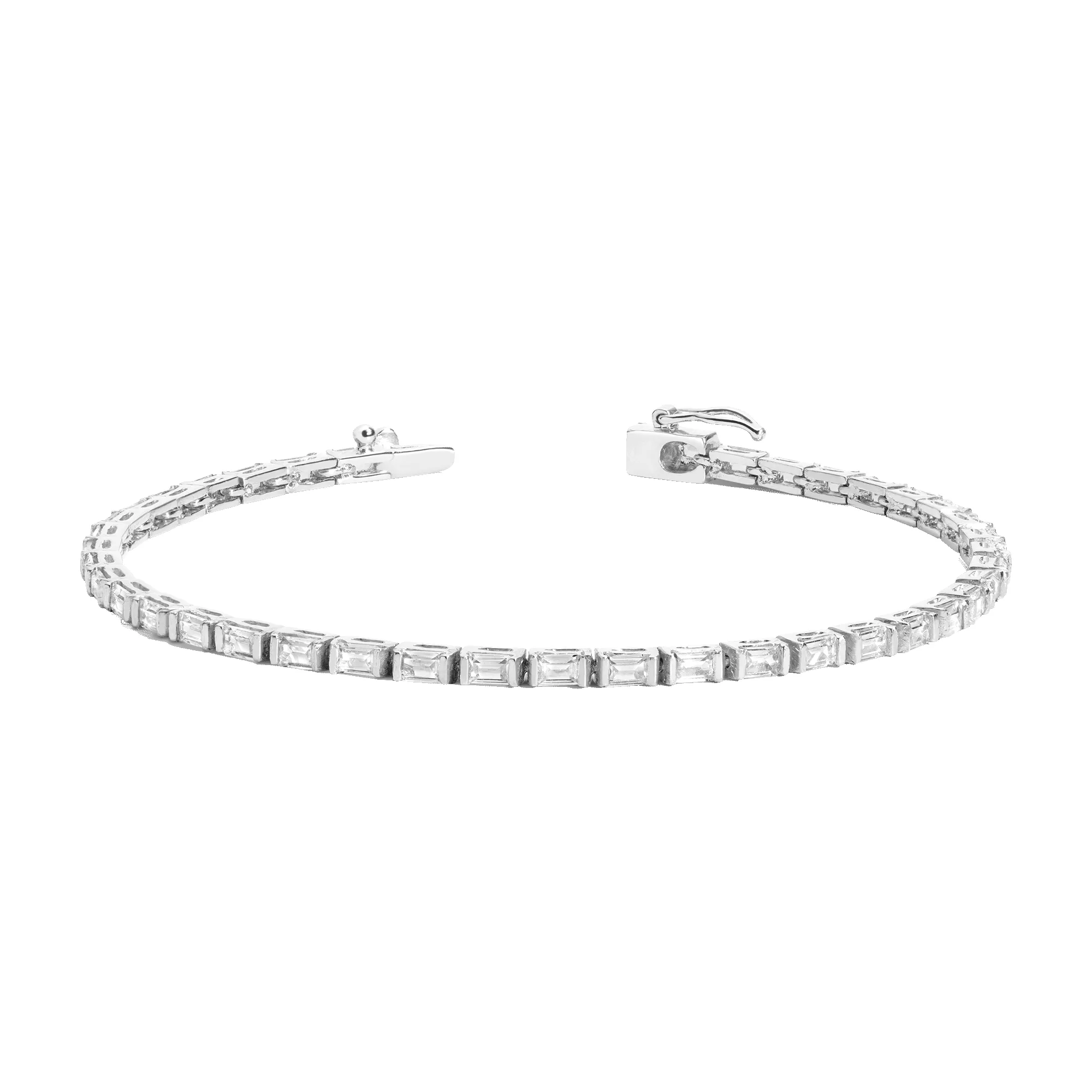 Horizontal Baguette Diamond Tennis Bracelet sold by Aurate