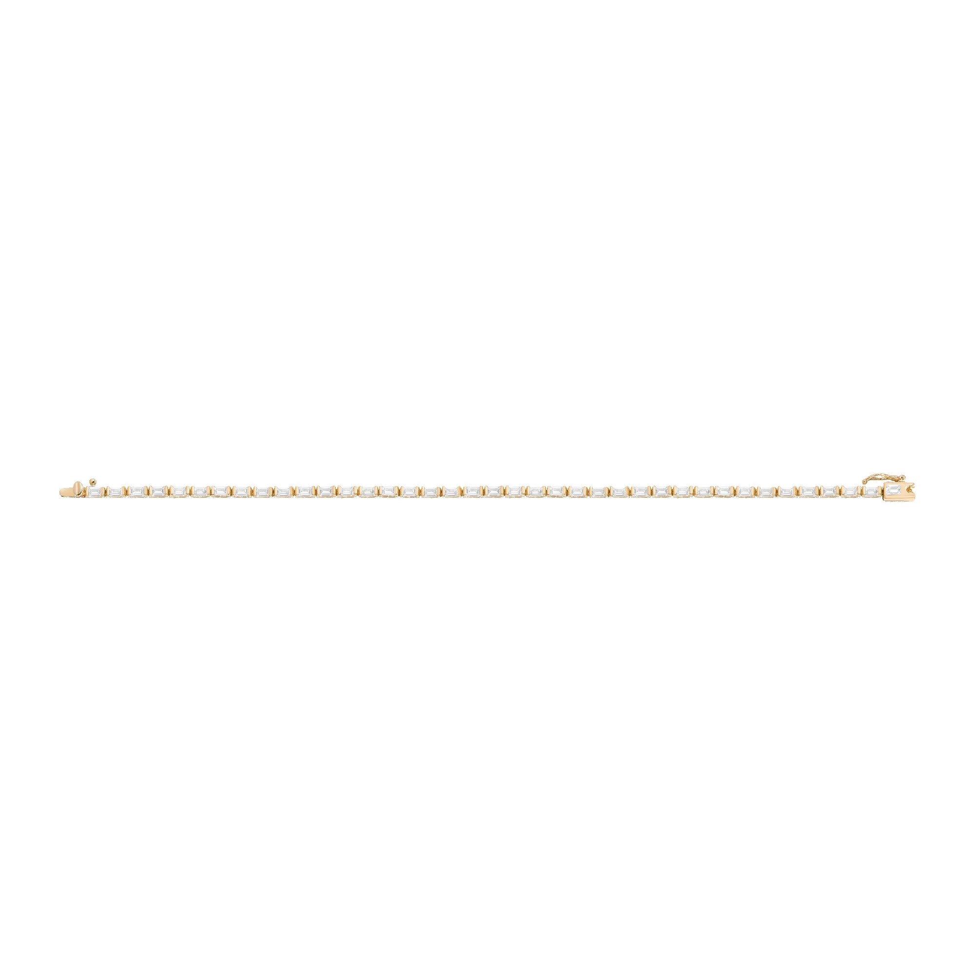 Horizontal Baguette Diamond Tennis Bracelet sold by Aurate product image thumbnail 5