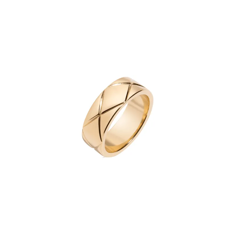 Quilted Gold Ring sold by Aurate