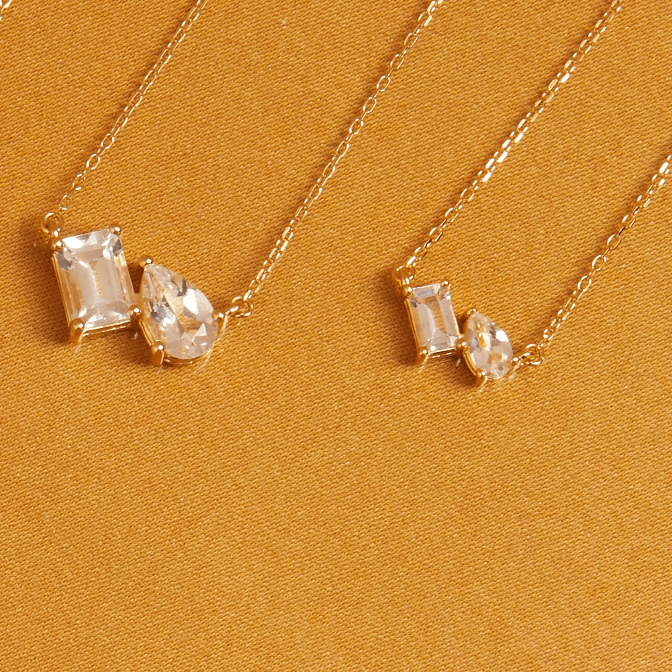 Toi et Moi Gemstone Mini Heirloom Necklace sold by Aurate product image thumbnail 5