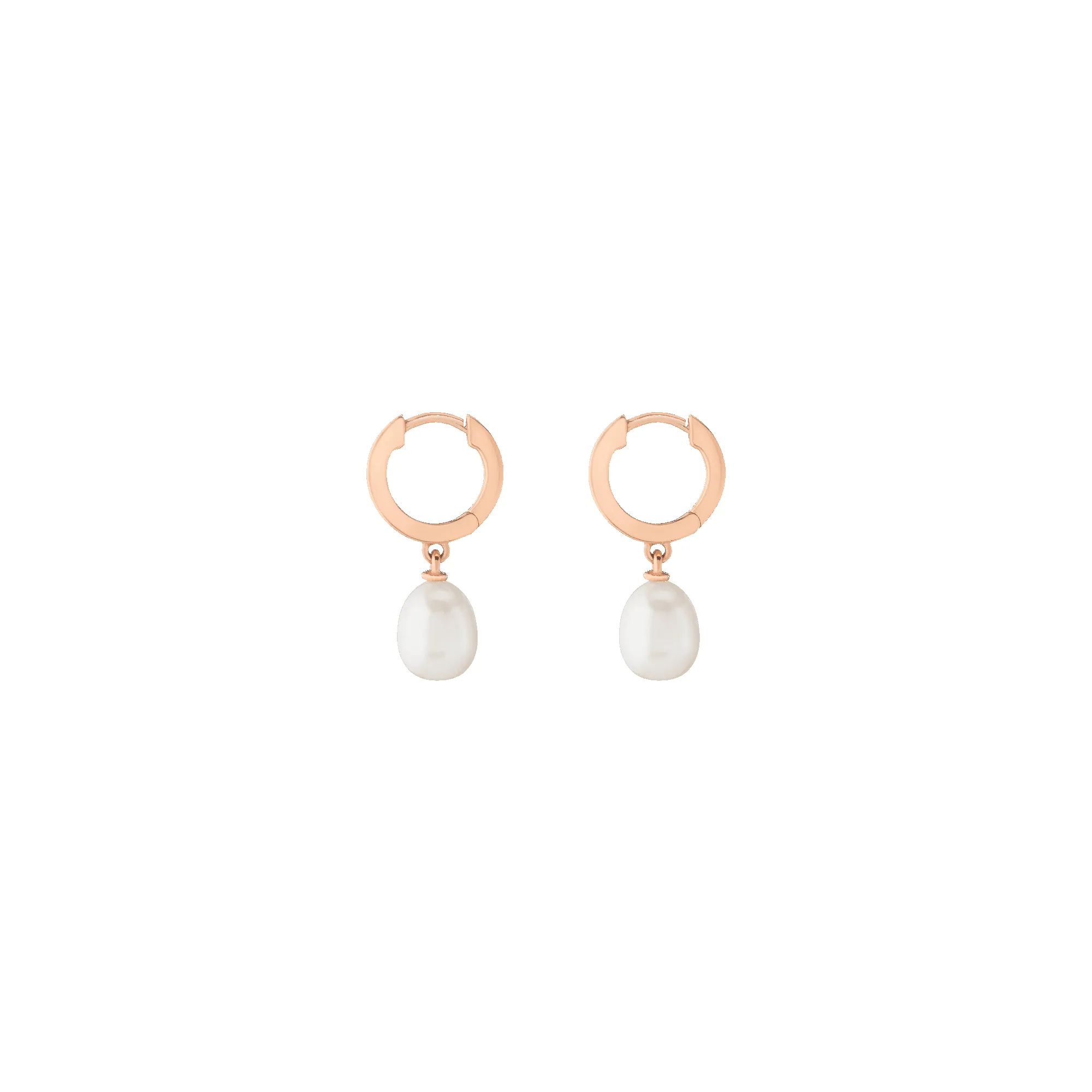 Pearl Drop Huggie Earrings sold by Aurate product image thumbnail 5