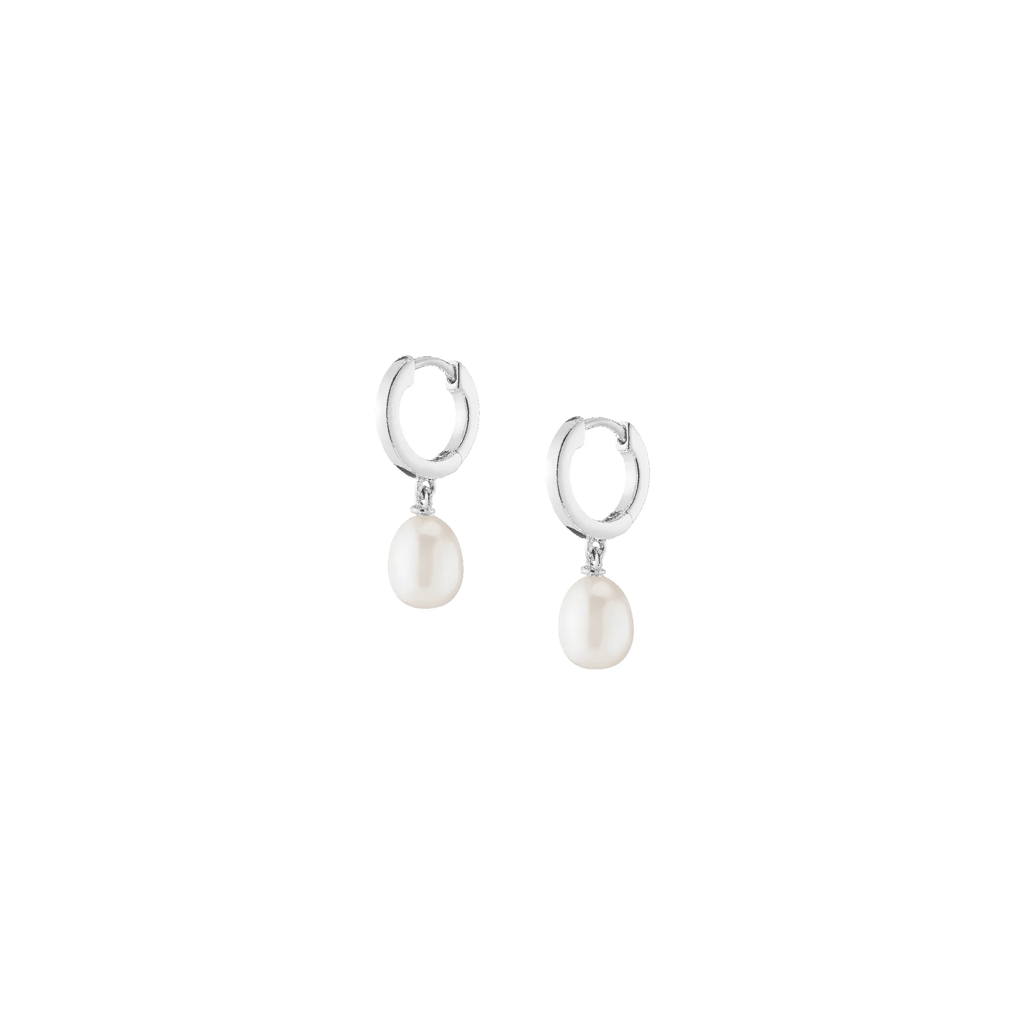 Pearl Drop Huggie Earrings sold by Aurate product image thumbnail 3