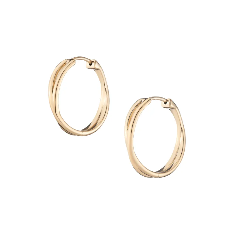 Crossover Hoop Earrings sold by Aurate