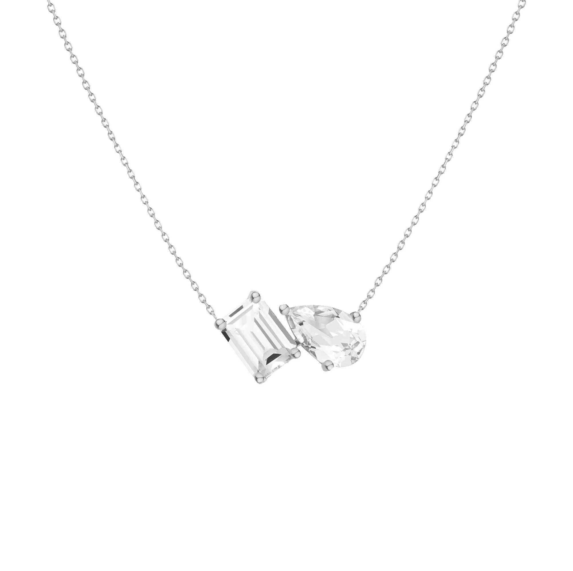 Toi et Moi Gemstone Heirloom Necklace sold by Aurate product image thumbnail 3