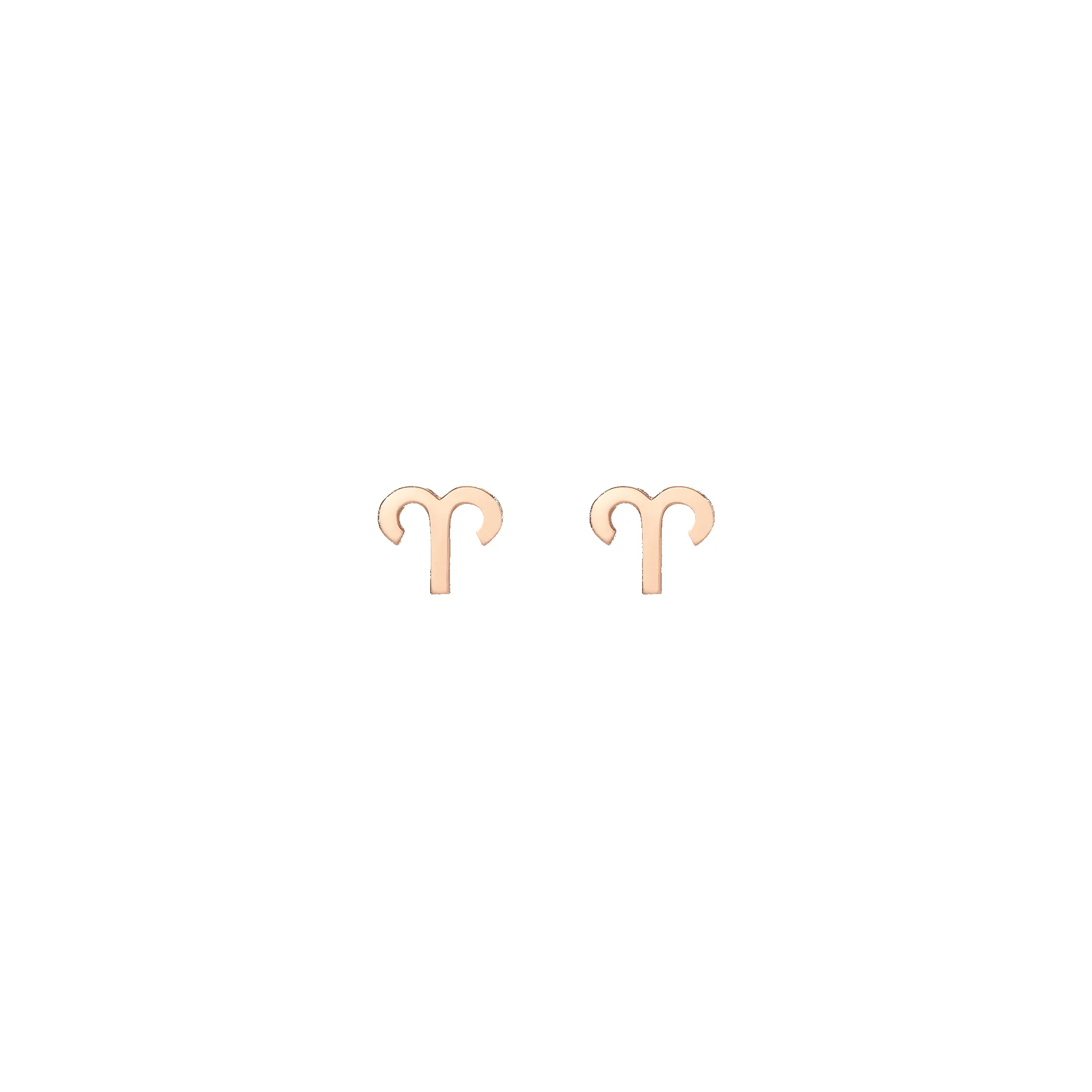 Zodiac Stud Earrings 14K Solid Gold sold by Aurate product image thumbnail 2