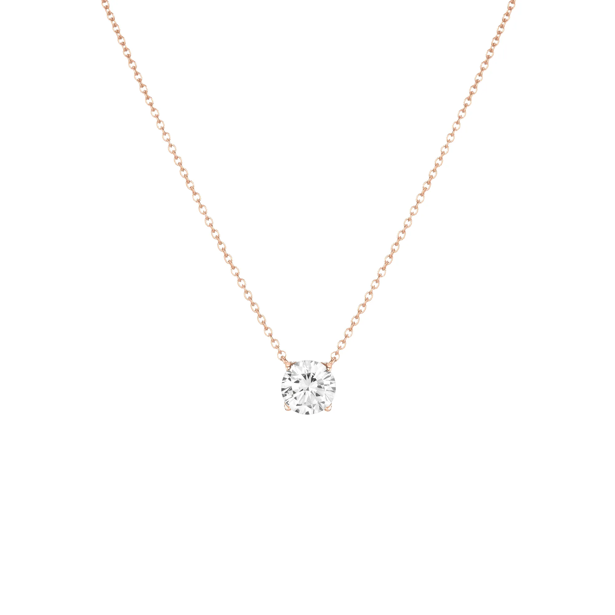 Round Gemstone Solitaire Necklace sold by Aurate product image thumbnail 2