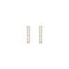 Lab Grown White Sapphire Baguette Hoop Earrings sold by Aurate
