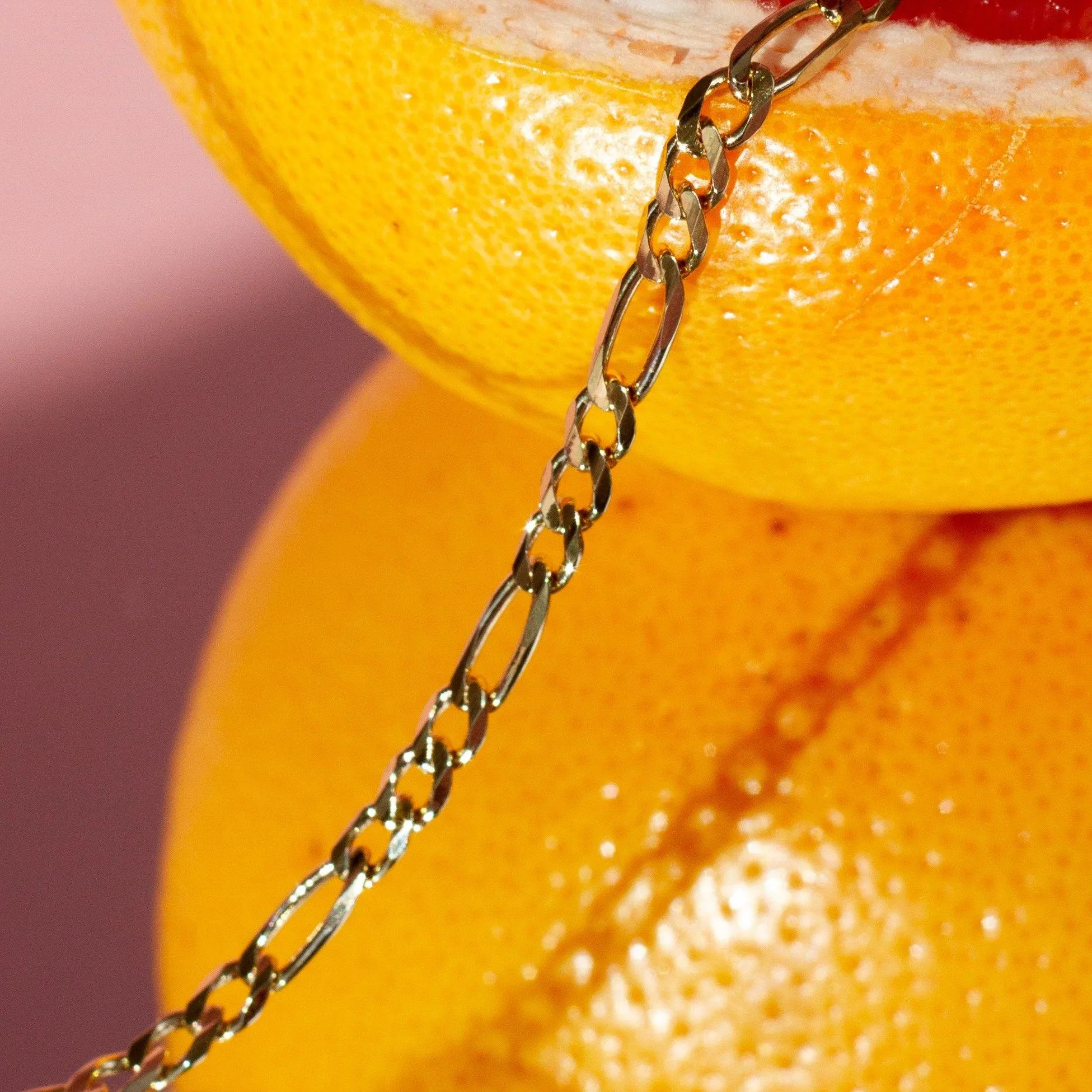 Large Gold Figaro Chain Necklace sold by Aurate product image thumbnail 4