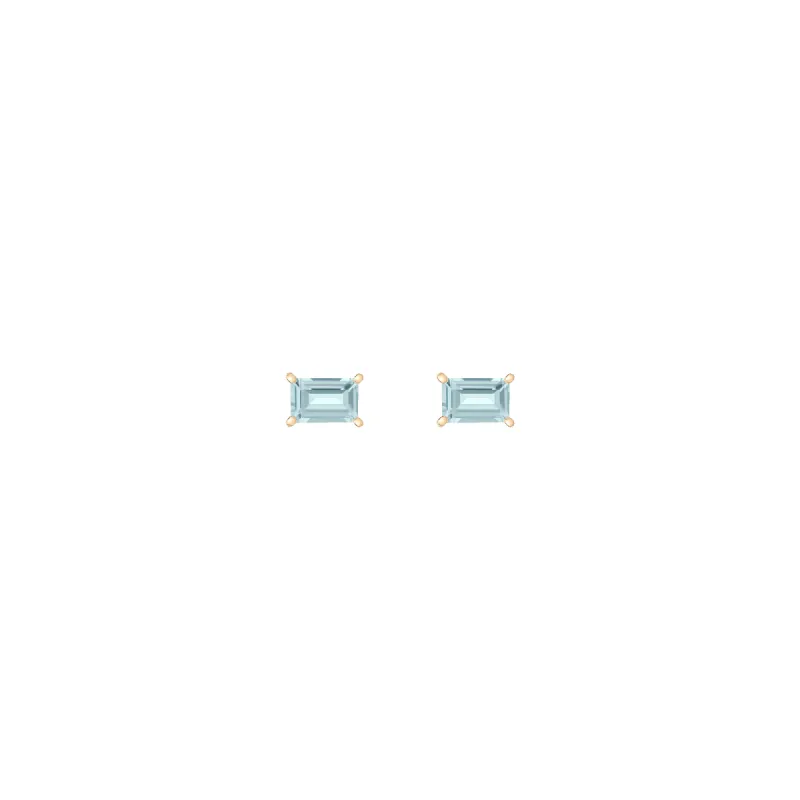Birthstone Baguette Studs made by Aurate