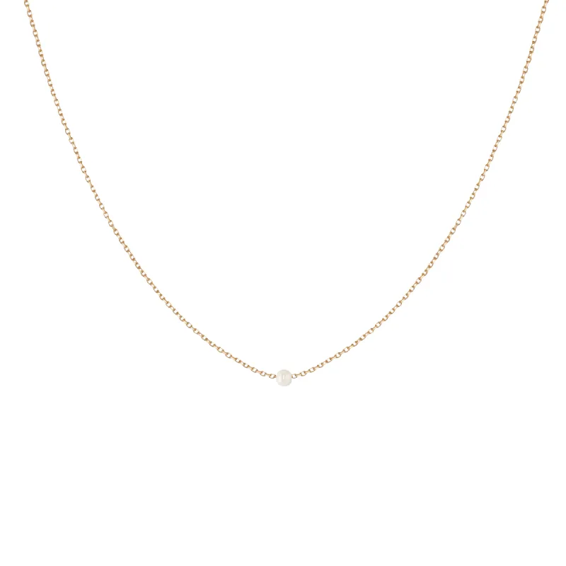 Mini Threaded Pearl Necklace sold by Aurate