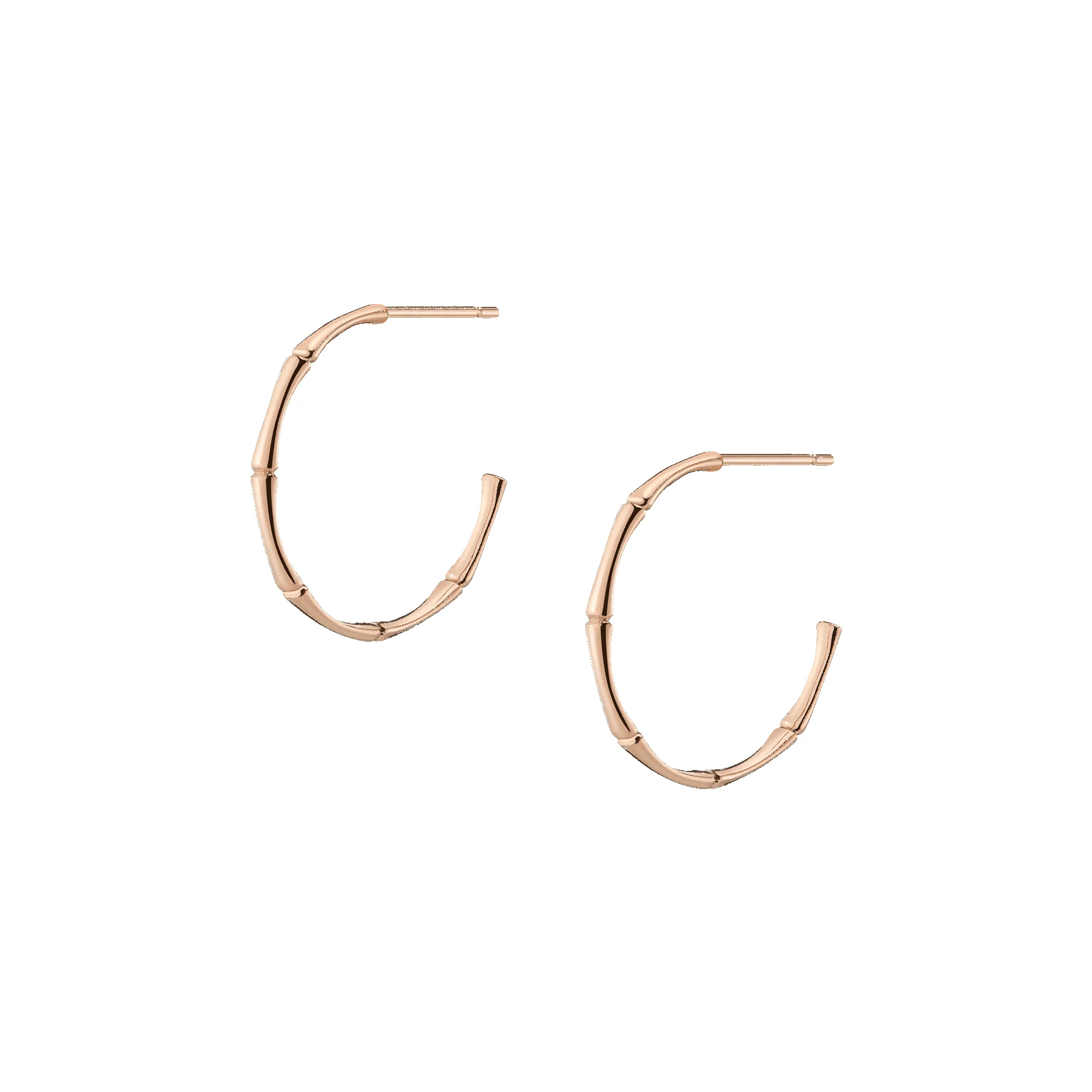 Gold Bamboo Hoop Earrings sold by Aurate product image thumbnail 3
