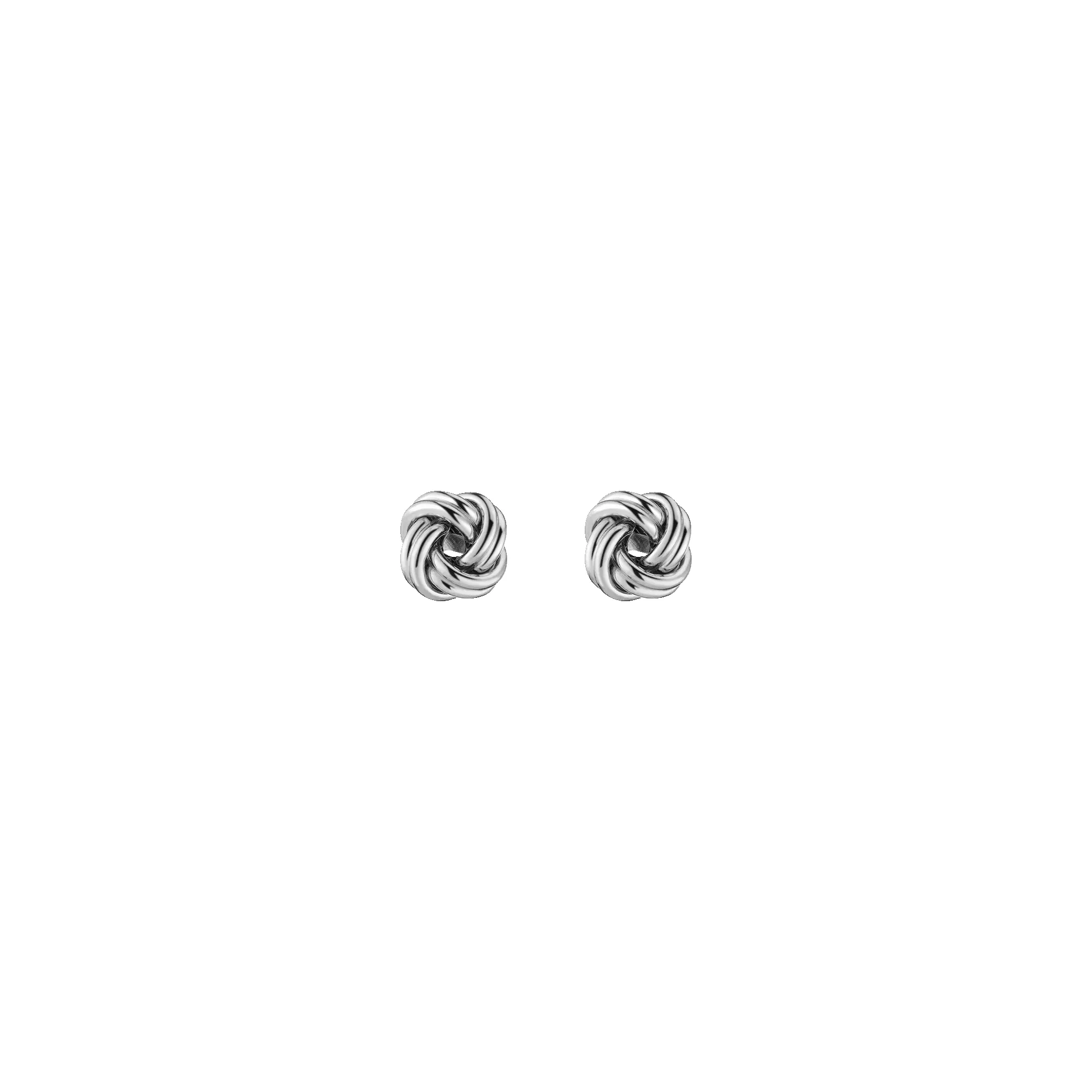 Silver Knot Stud Earrings sold by Aurate product image thumbnail 3