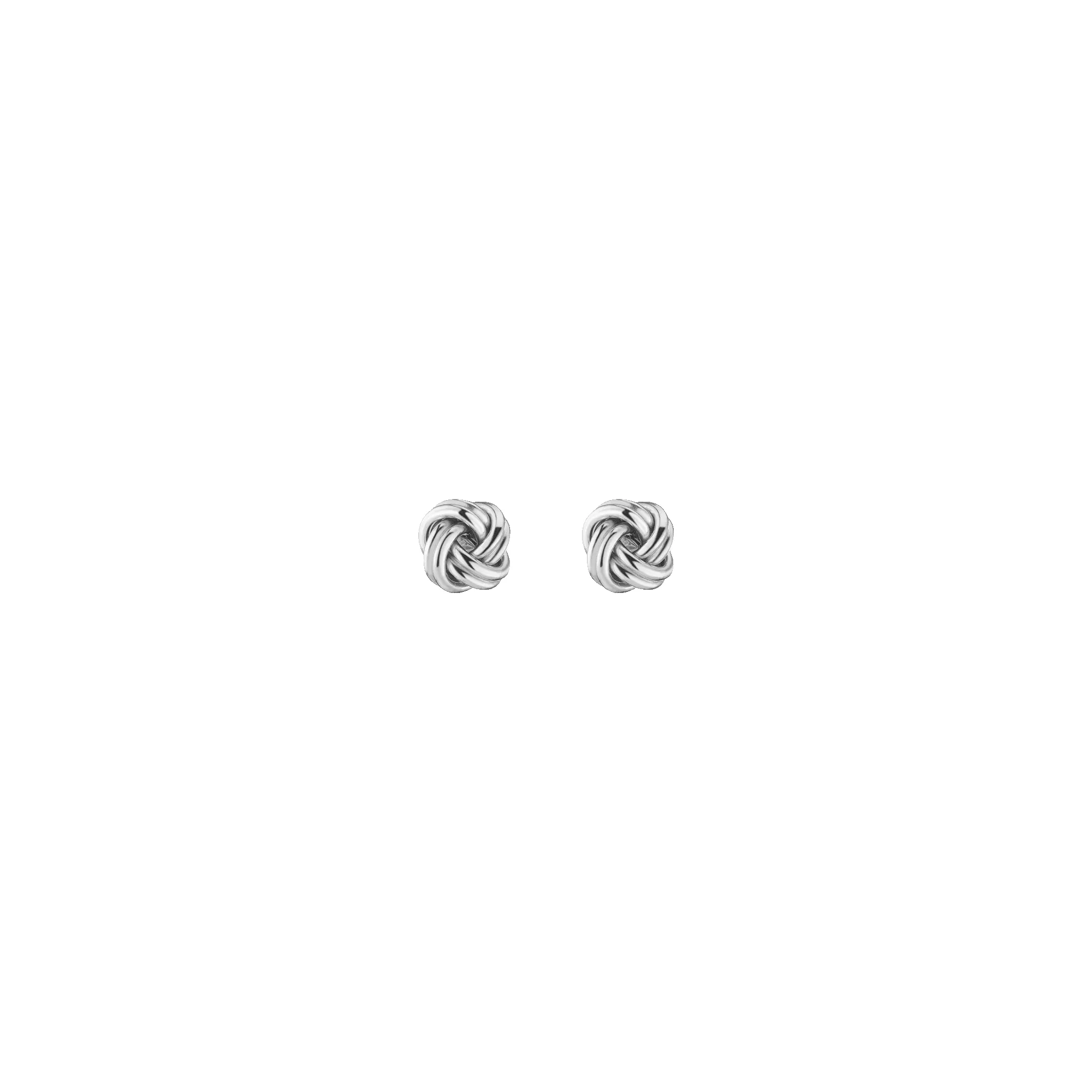 Silver Knot Stud Earrings sold by Aurate
