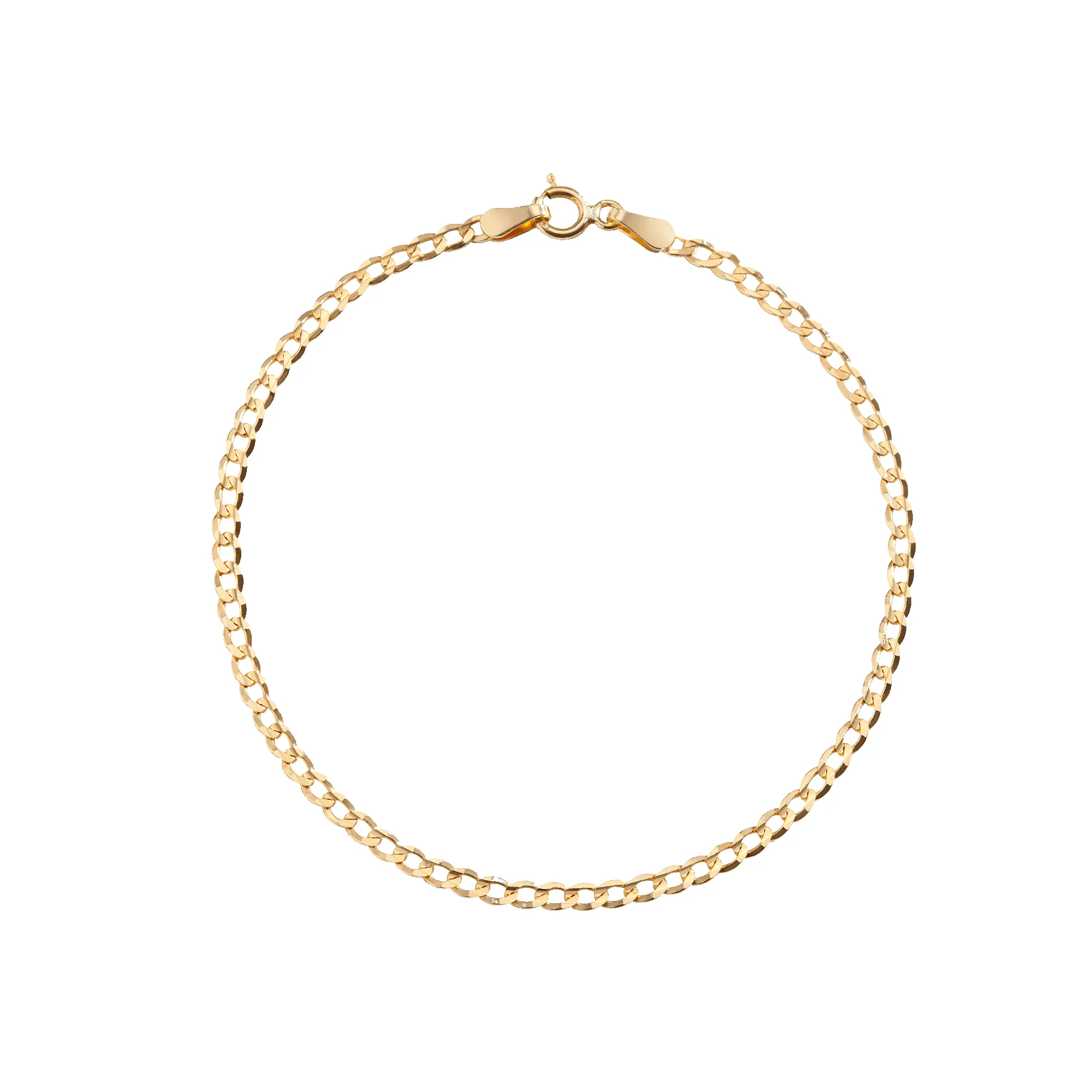 Medium Gold Curb Chain Bracelet sold by Aurate product image thumbnail 4