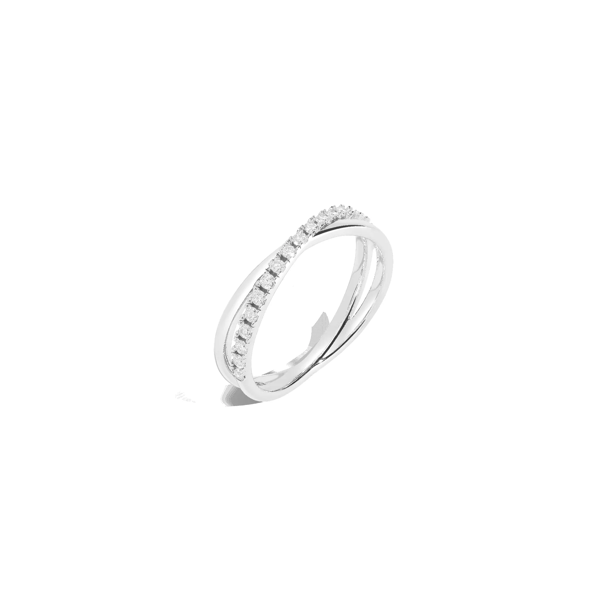Diamond Crossover Ring sold by Aurate product image thumbnail 3