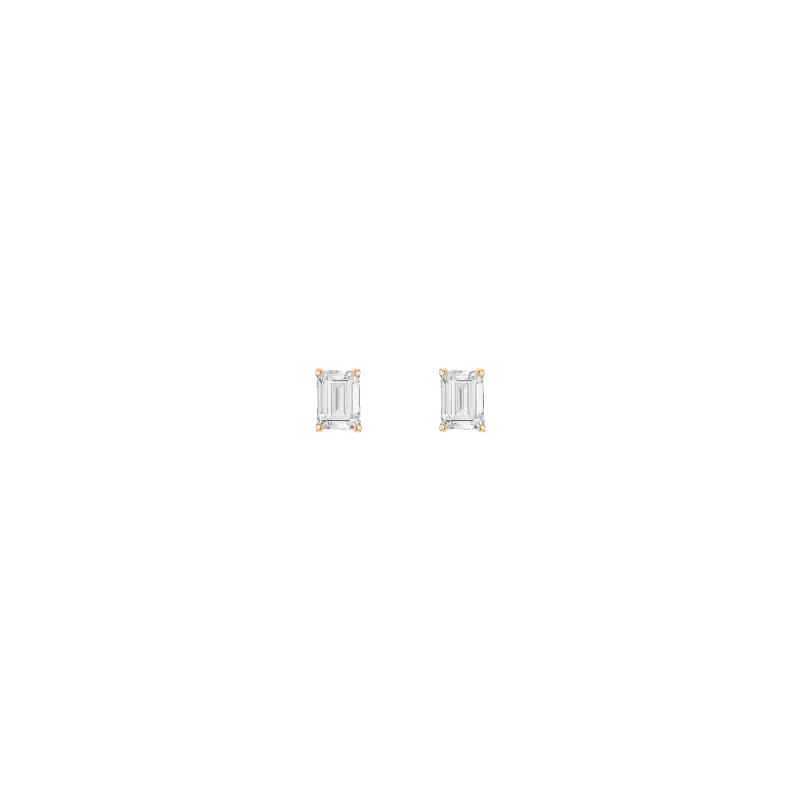 Luxury Emerald Lab Grown Diamond Studs sold by Aurate