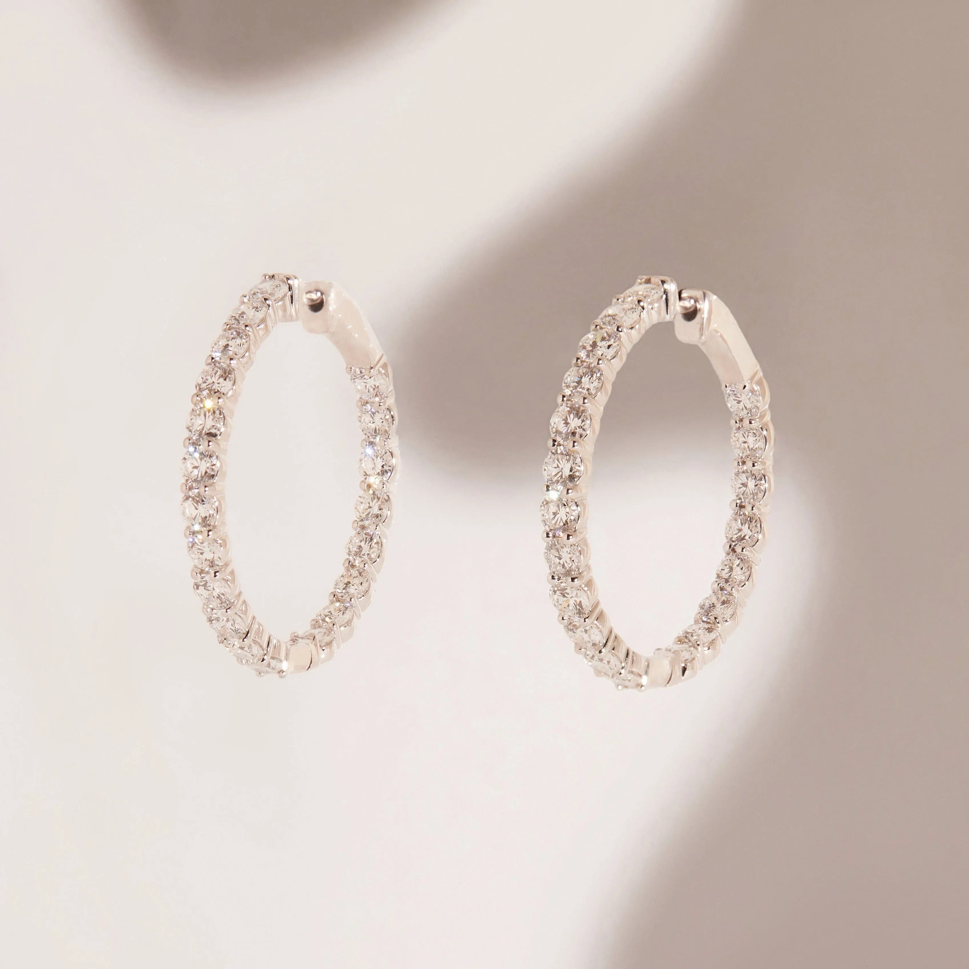 4ct Luxury Lab Grown Diamond Hoops sold by Aurate product image thumbnail 5