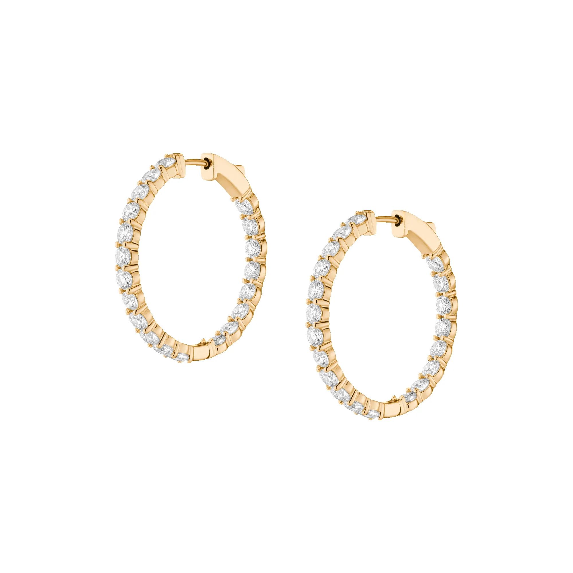 4ct Luxury Lab Grown Diamond Hoops sold by Aurate product image thumbnail 2