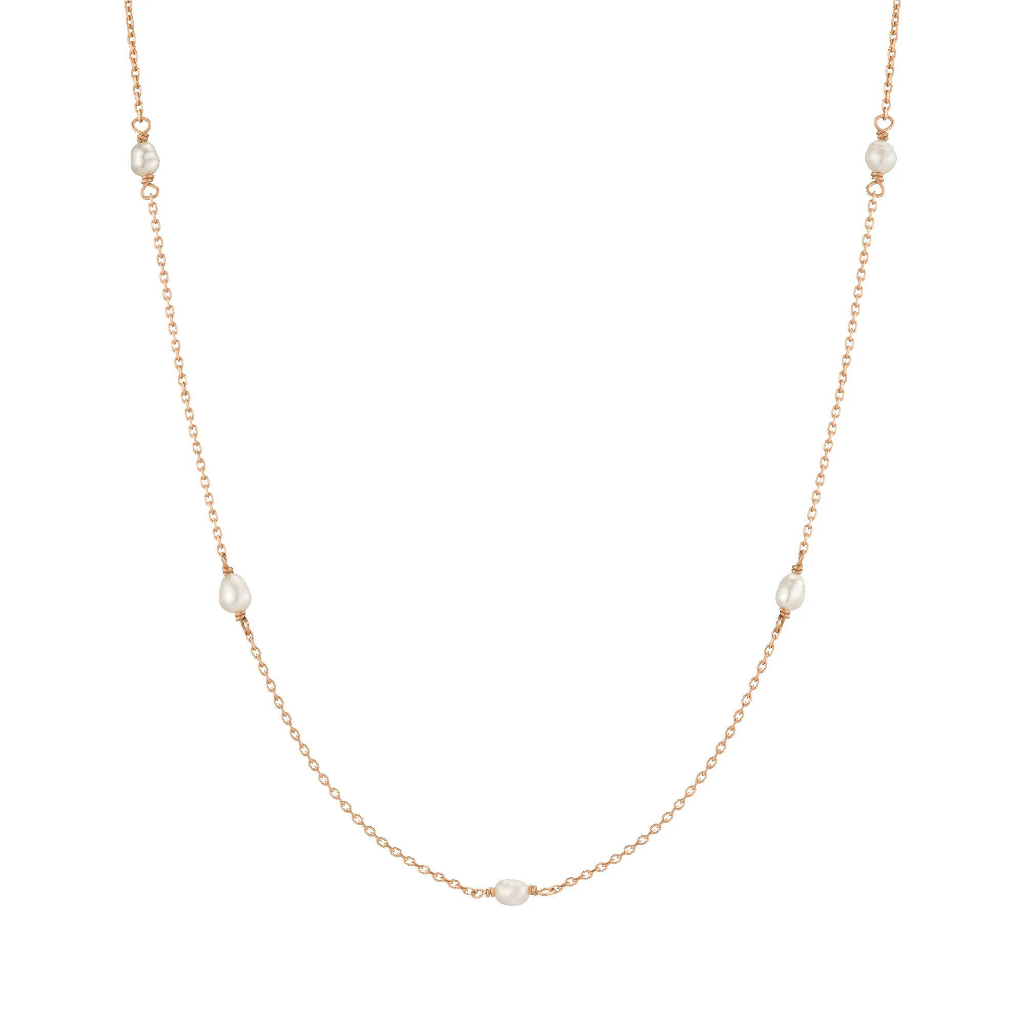 Organic Pearl Station Necklace sold by Aurate product image thumbnail 2