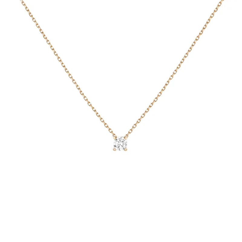 Lab Grown Diamond Solitaire Necklace sold by Aurate