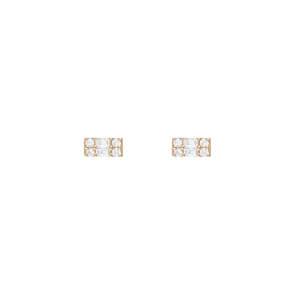 Baguette Lab Grown Diamond Illusion Studs sold by Aurate