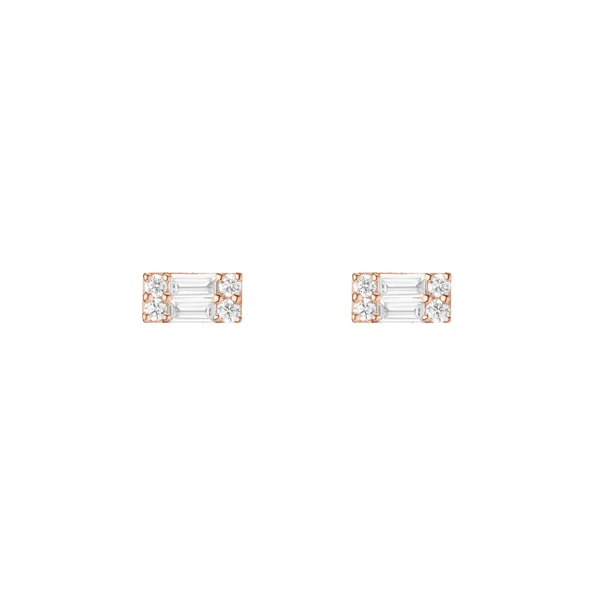 Baguette Lab Grown Diamond Illusion Studs sold by Aurate product image thumbnail 5