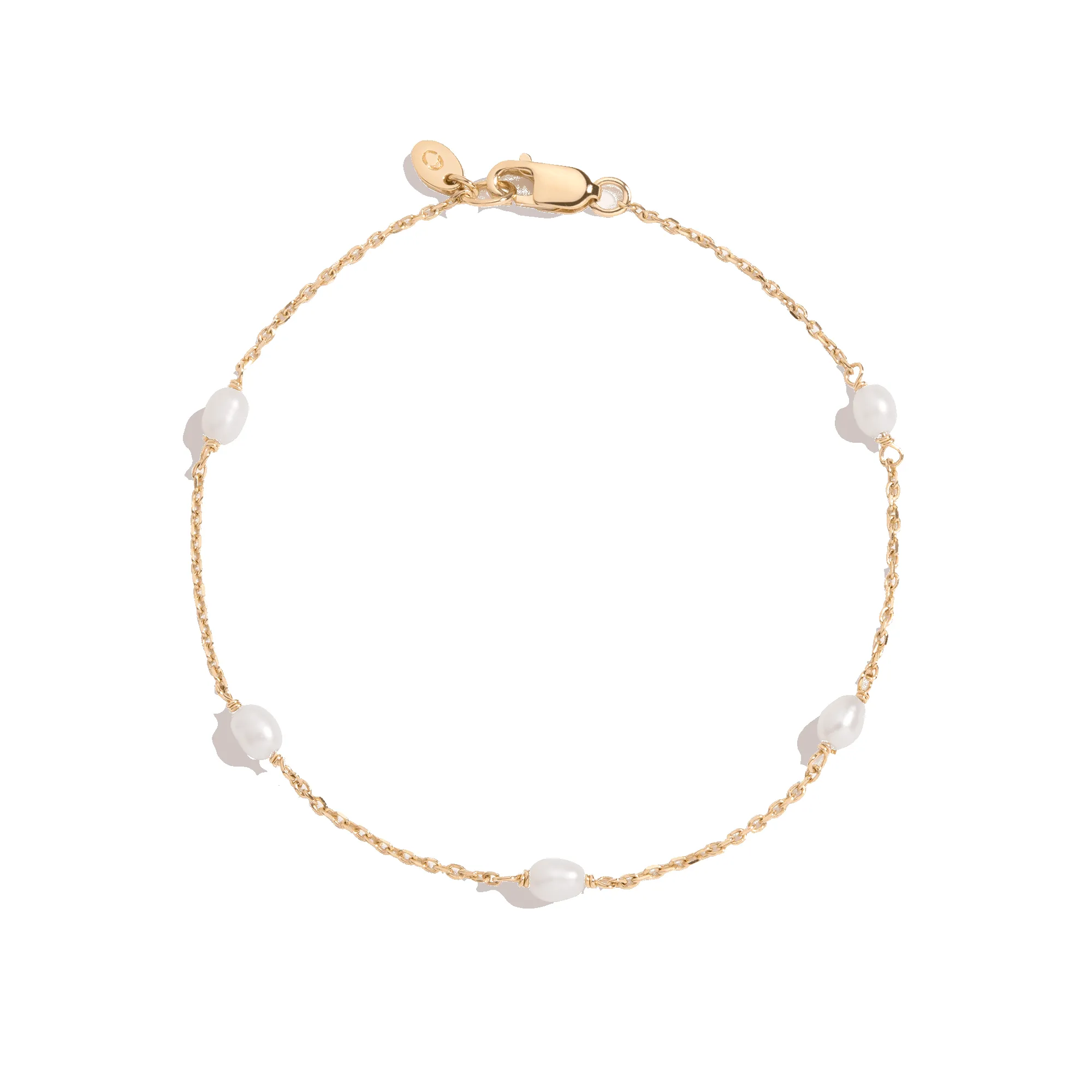 Organic Pearl Station Bracelet sold by Aurate