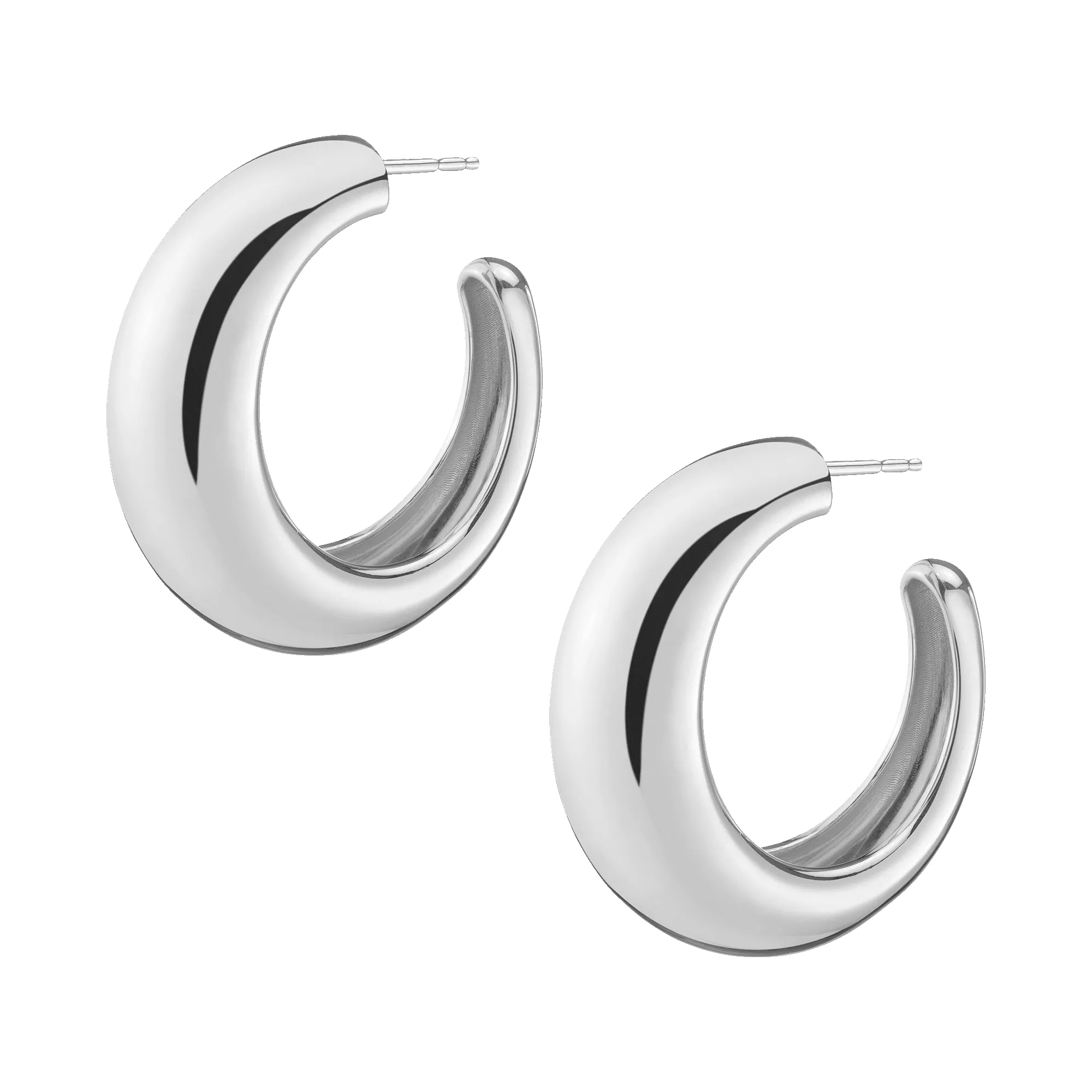 Gold Smooth Arch Hoops Large sold by Aurate product image thumbnail 2