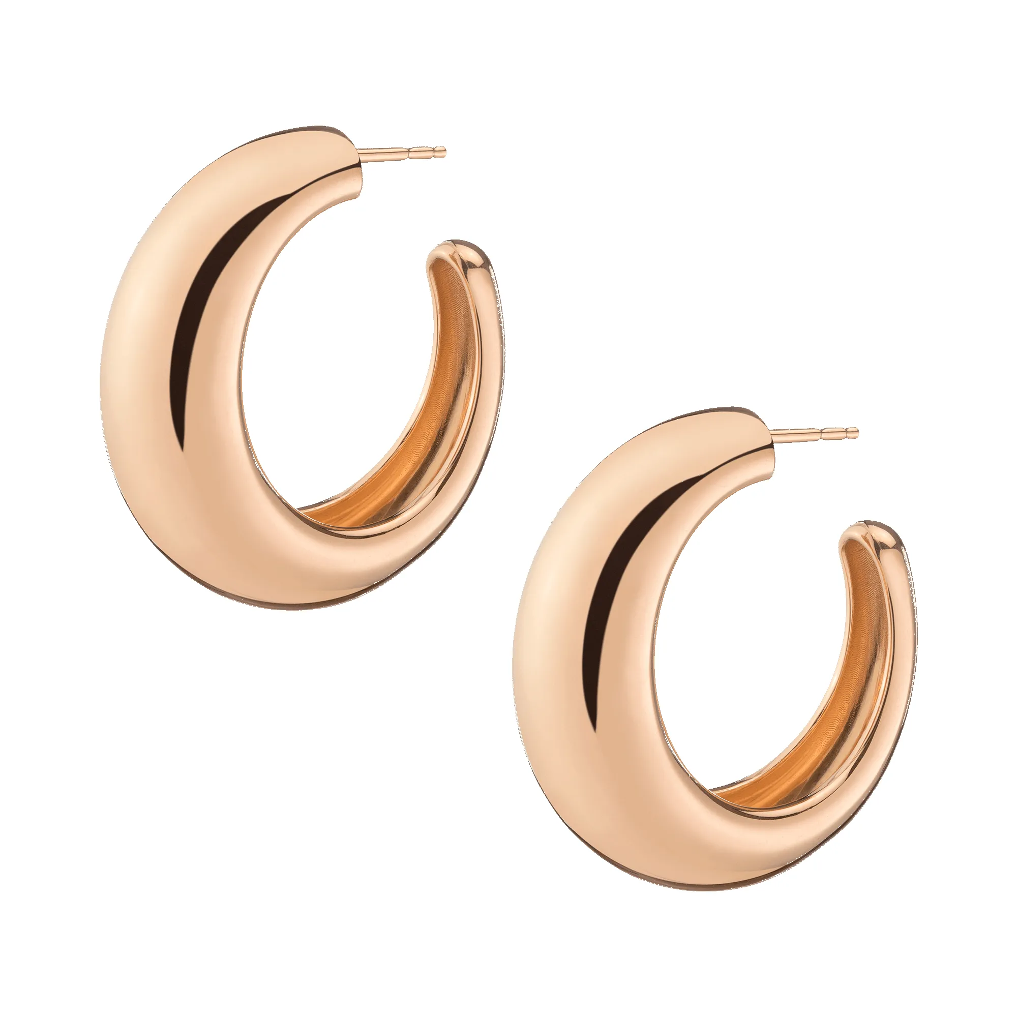 Gold Smooth Arch Hoops Large sold by Aurate product image thumbnail 3