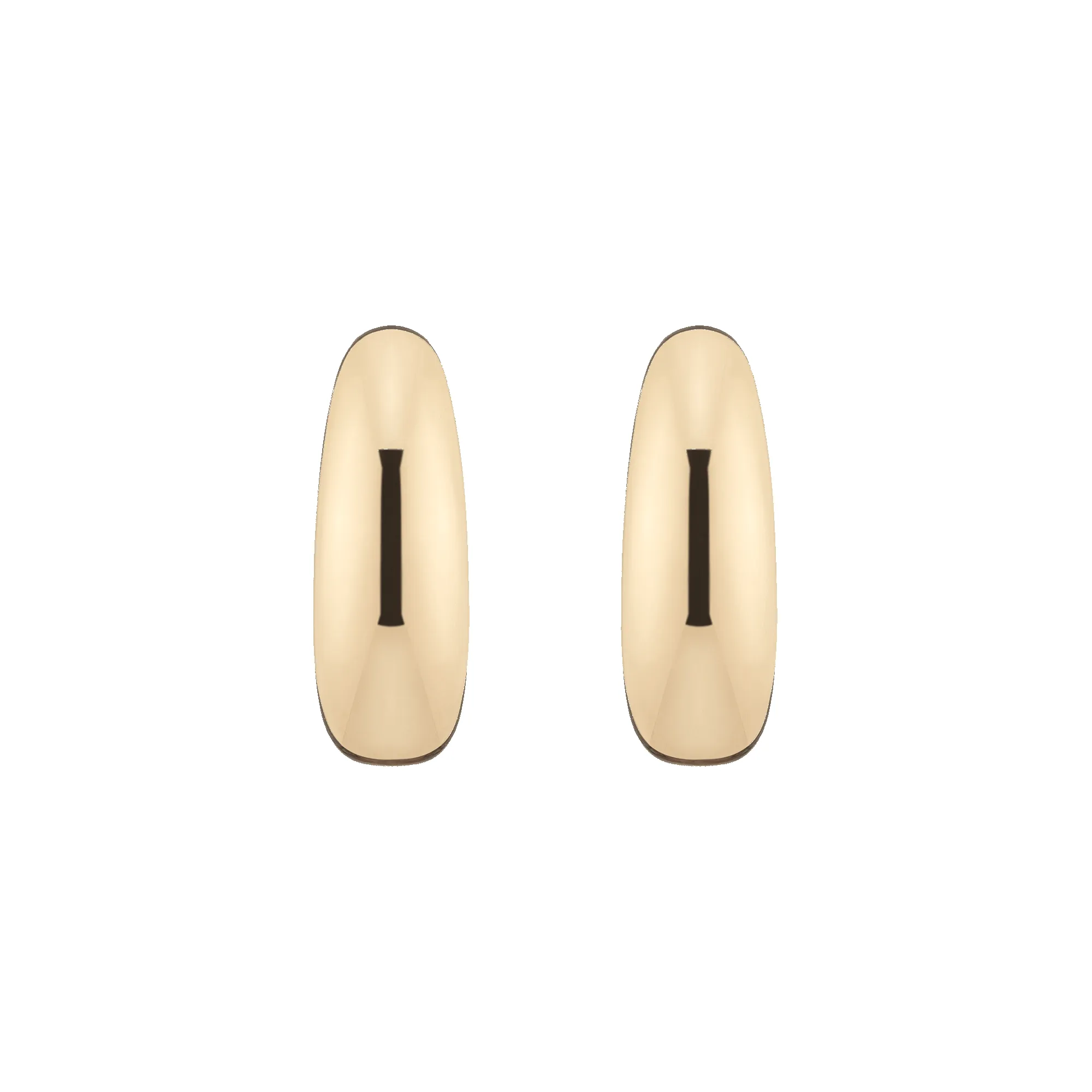 Gold Smooth Arch Hoops Large sold by Aurate product image thumbnail 4