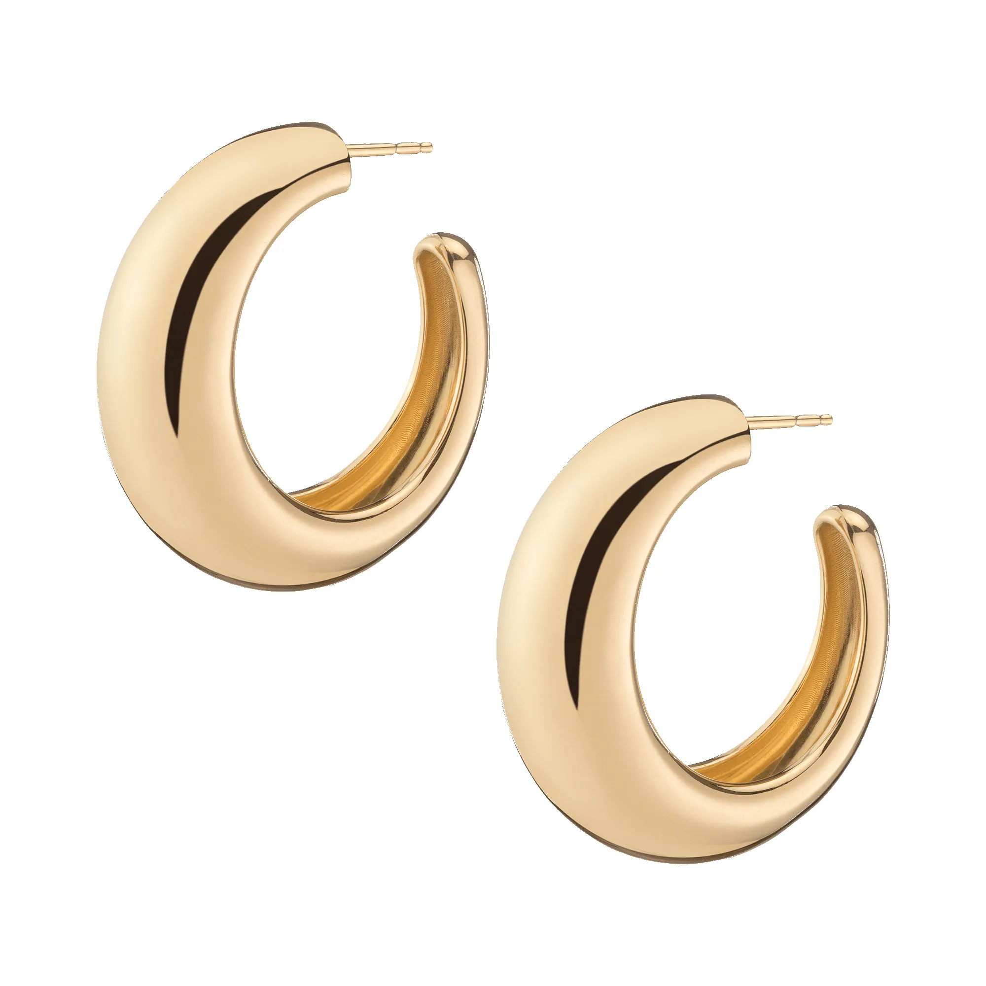 Gold Smooth Arch Hoops Large sold by Aurate