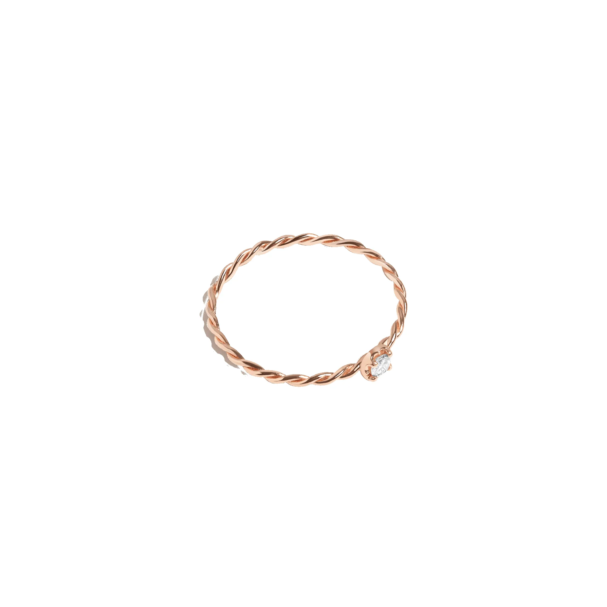 Midi Stackable Twist Diamond Ring sold by Aurate product image thumbnail 4