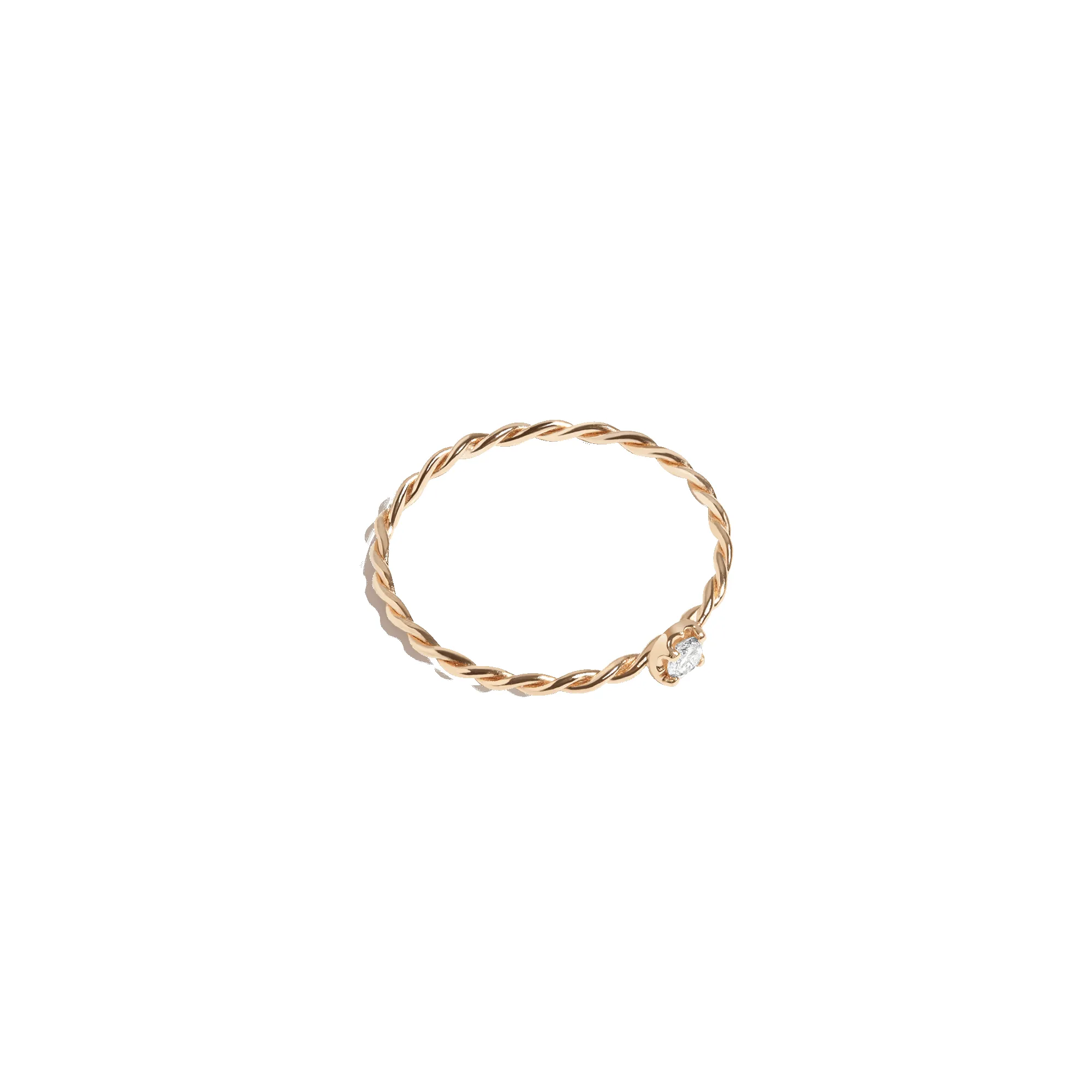 Midi Stackable Twist Diamond Ring sold by Aurate product image thumbnail 2