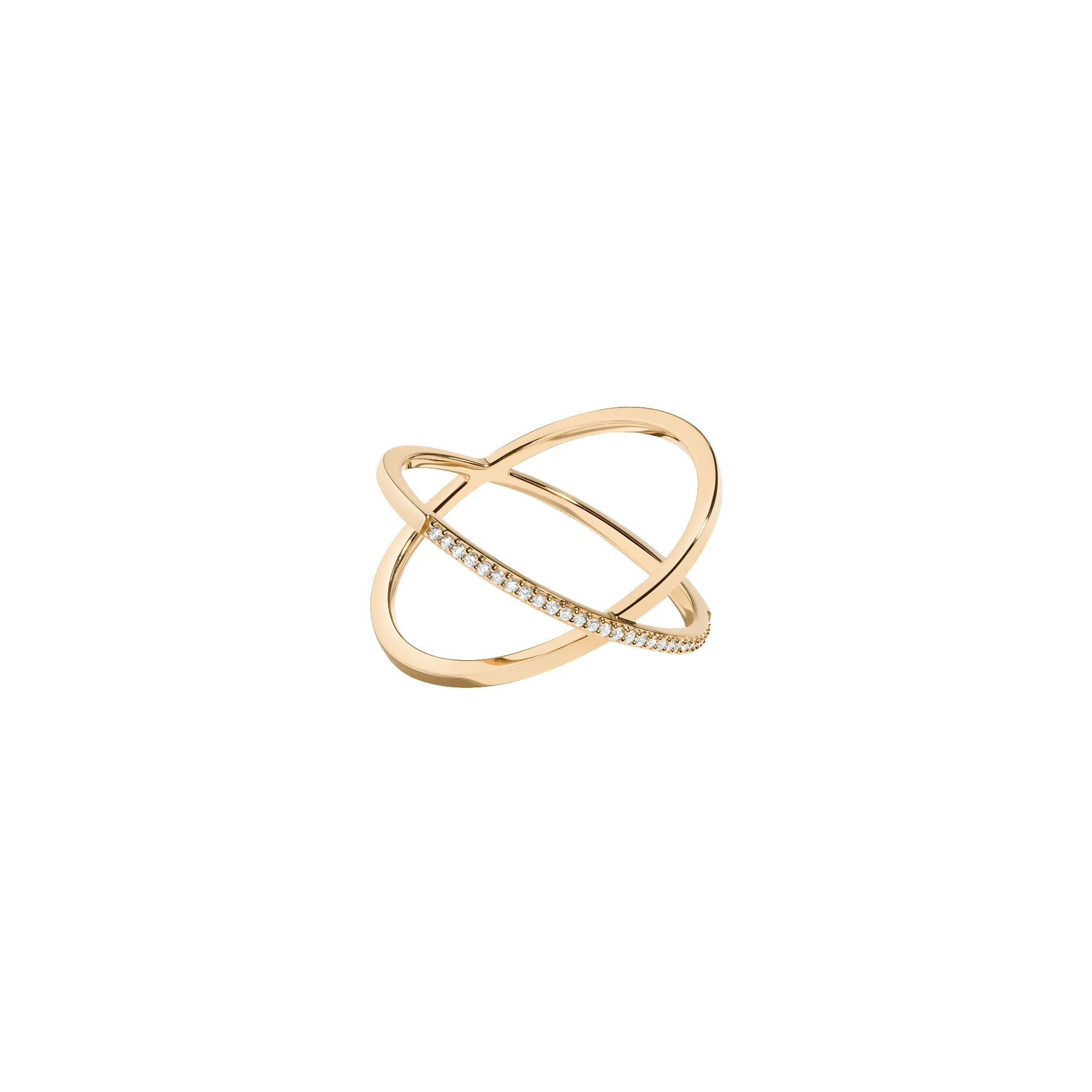 Petite Half Diamond X Ring sold by Aurate product image thumbnail 4
