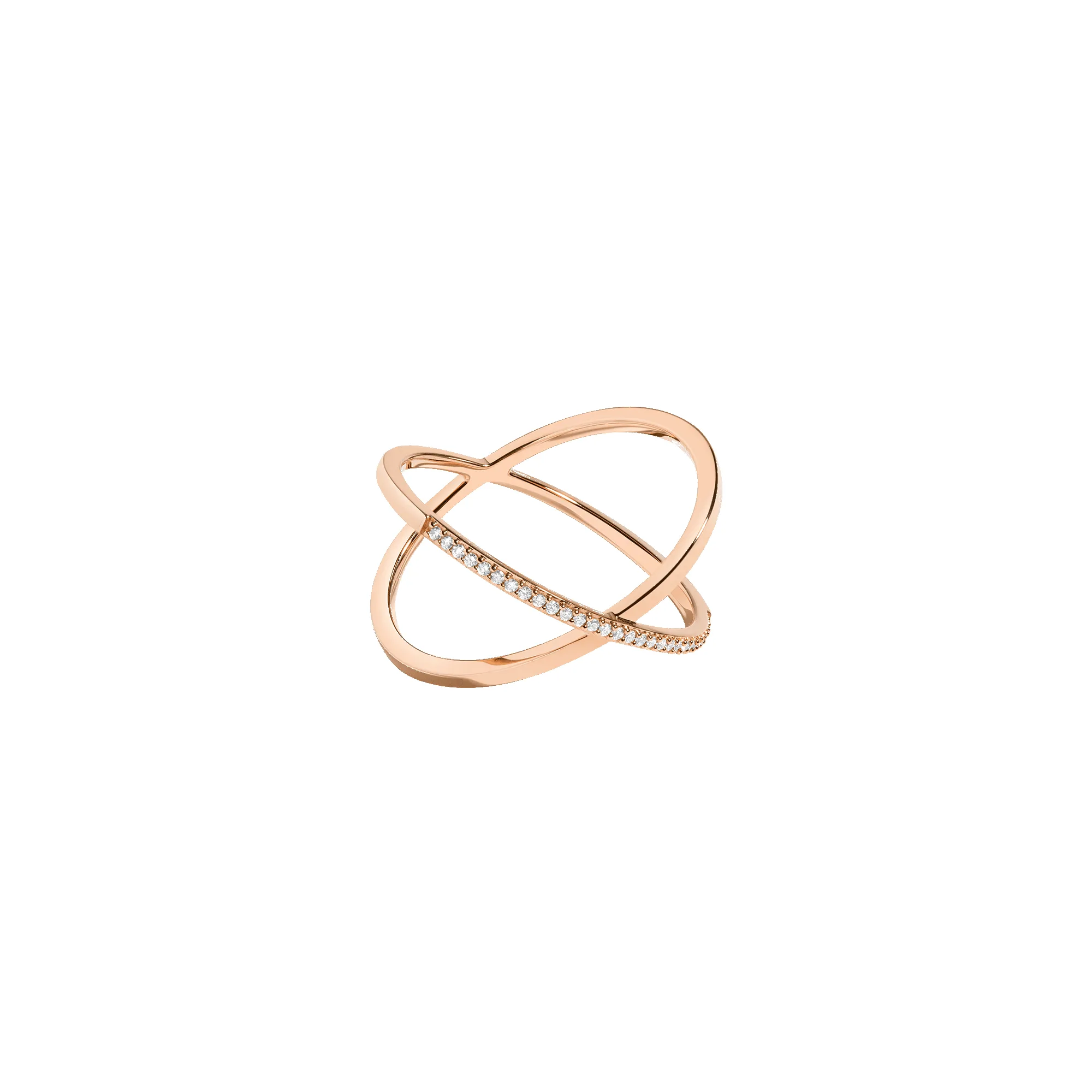 Petite Half Diamond X Ring sold by Aurate product image thumbnail 5