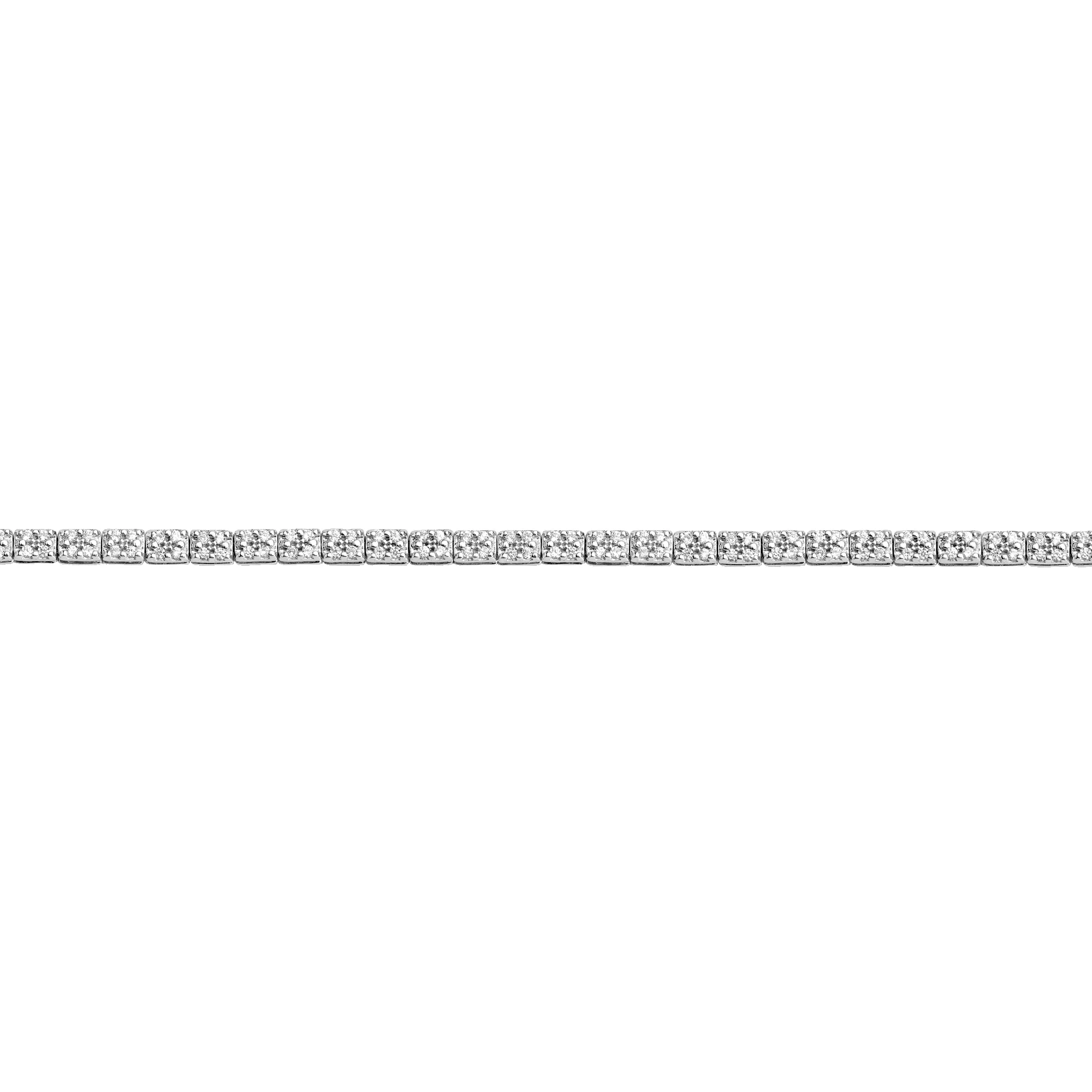 Diamond Cluster Tennis Bracelet sold by Aurate product image thumbnail 4