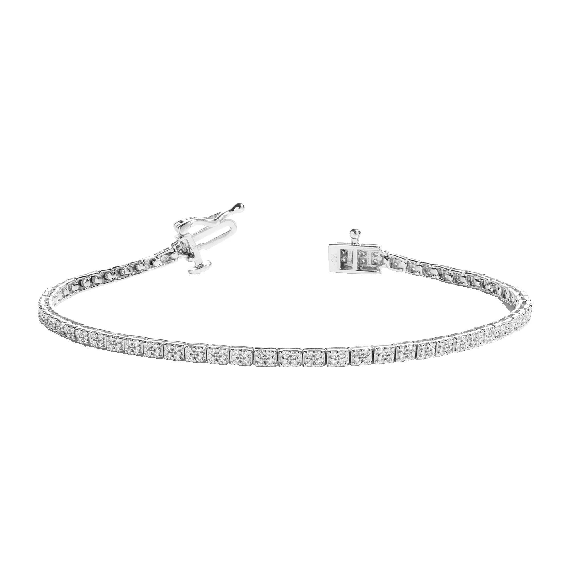 Diamond Cluster Tennis Bracelet sold by Aurate
