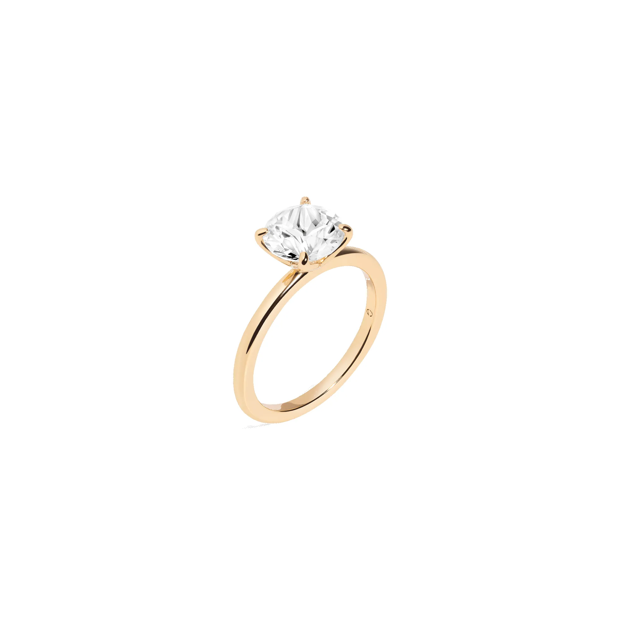 Round Lab Grown White Sapphire Solitaire Ring sold by Aurate product image thumbnail 2